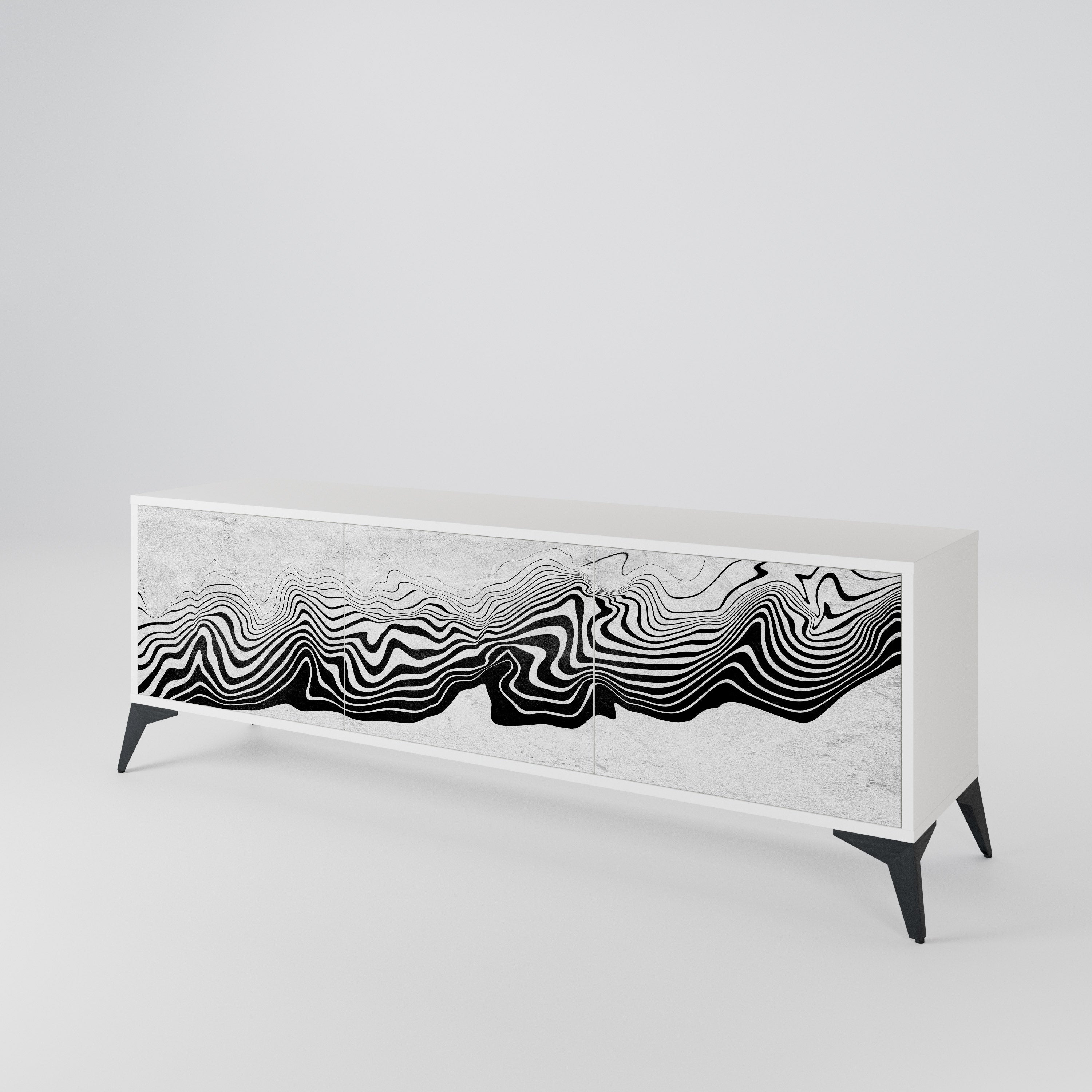 MONOCHROME MIRAGE Έπιπλο τηλεόρασης 3-θυρών