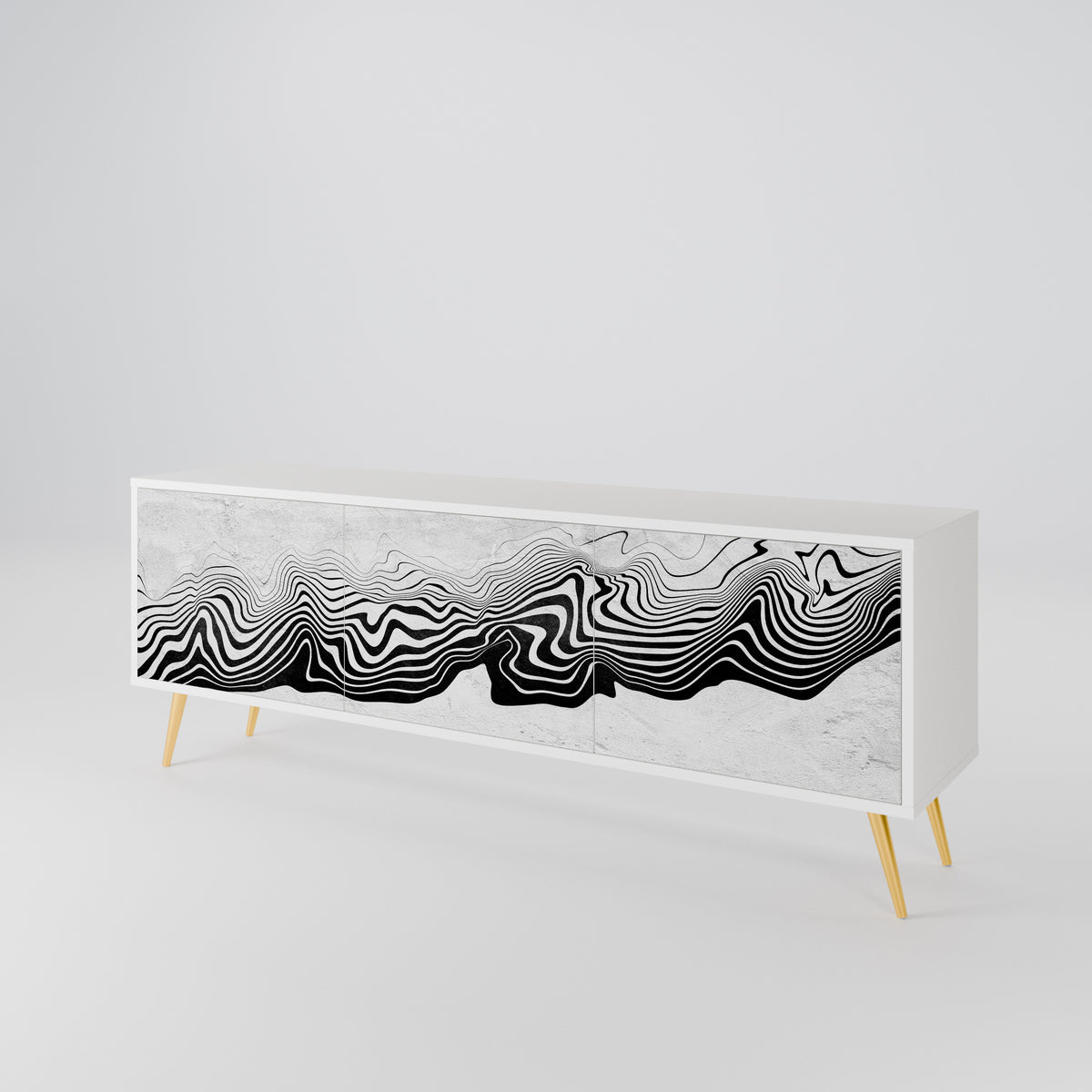 MONOCHROME MIRAGE Έπιπλο τηλεόρασης 3-θυρών