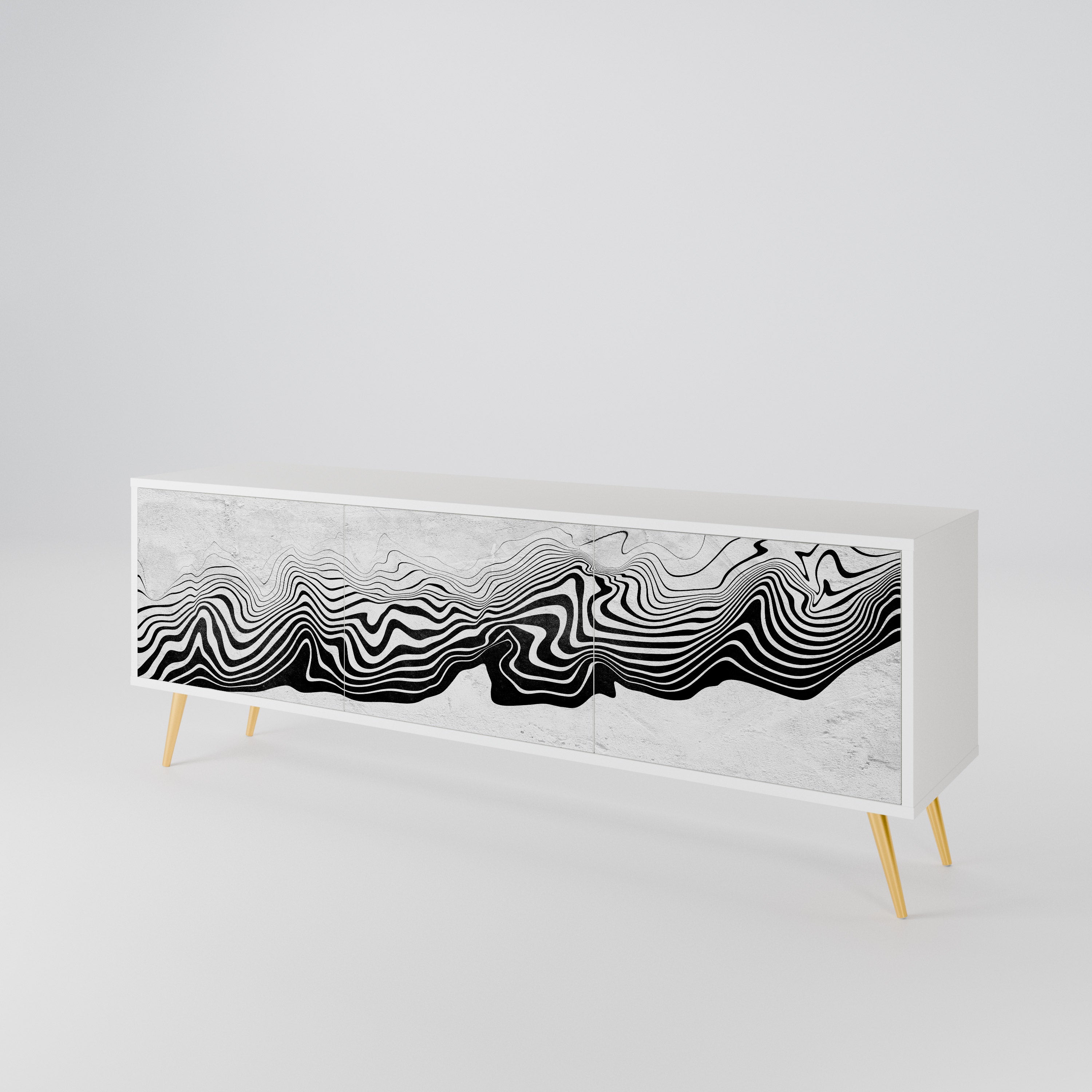 MONOCHROME MIRAGE Έπιπλο τηλεόρασης 3-θυρών