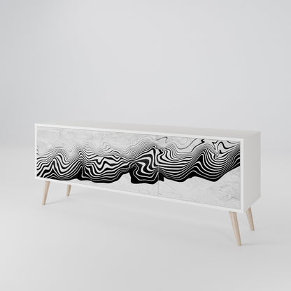 MONOCHROME MIRAGE Έπιπλο τηλεόρασης 3-θυρών