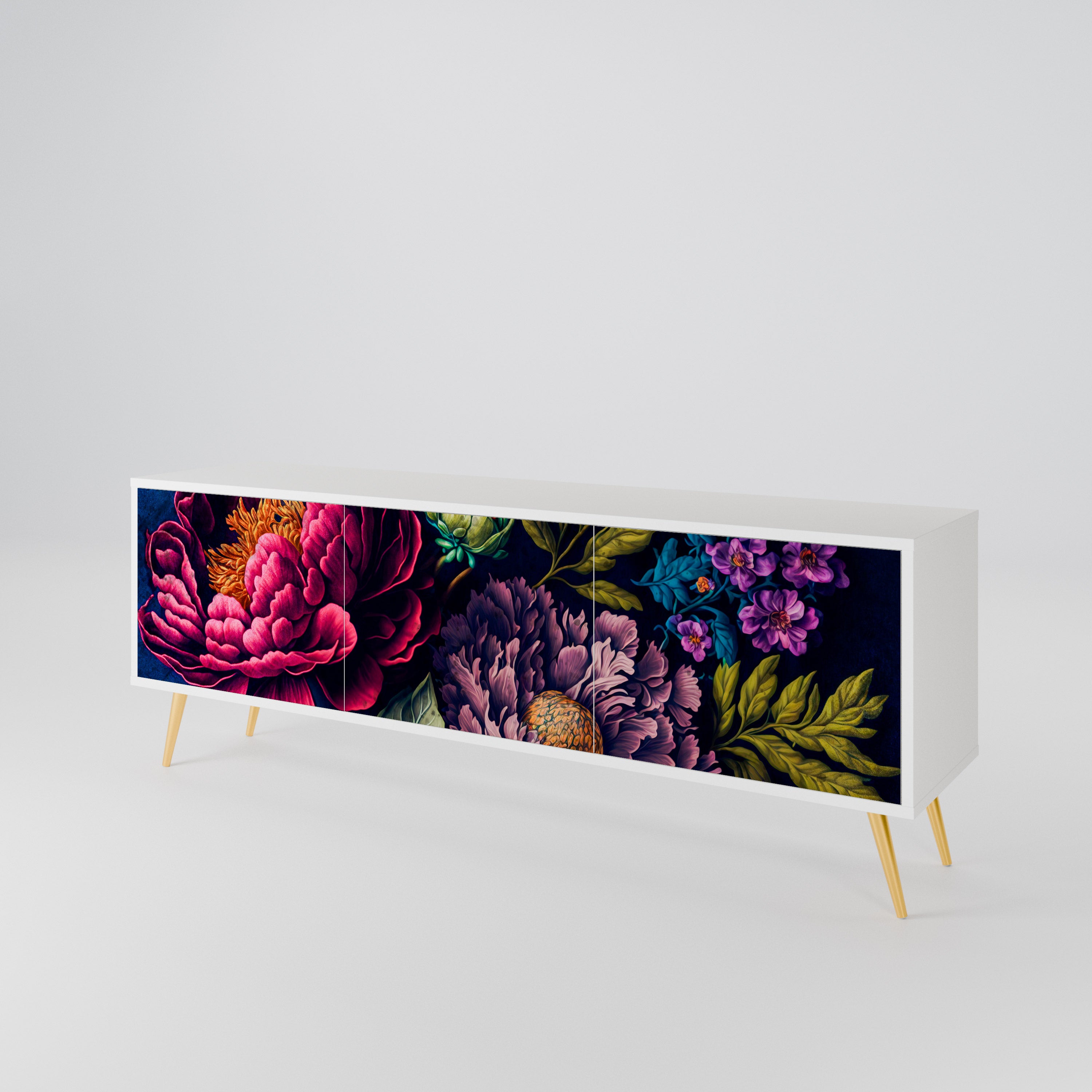 BLOOMING ELEGANCE Έπιπλο τηλεόρασης 3-θυρών