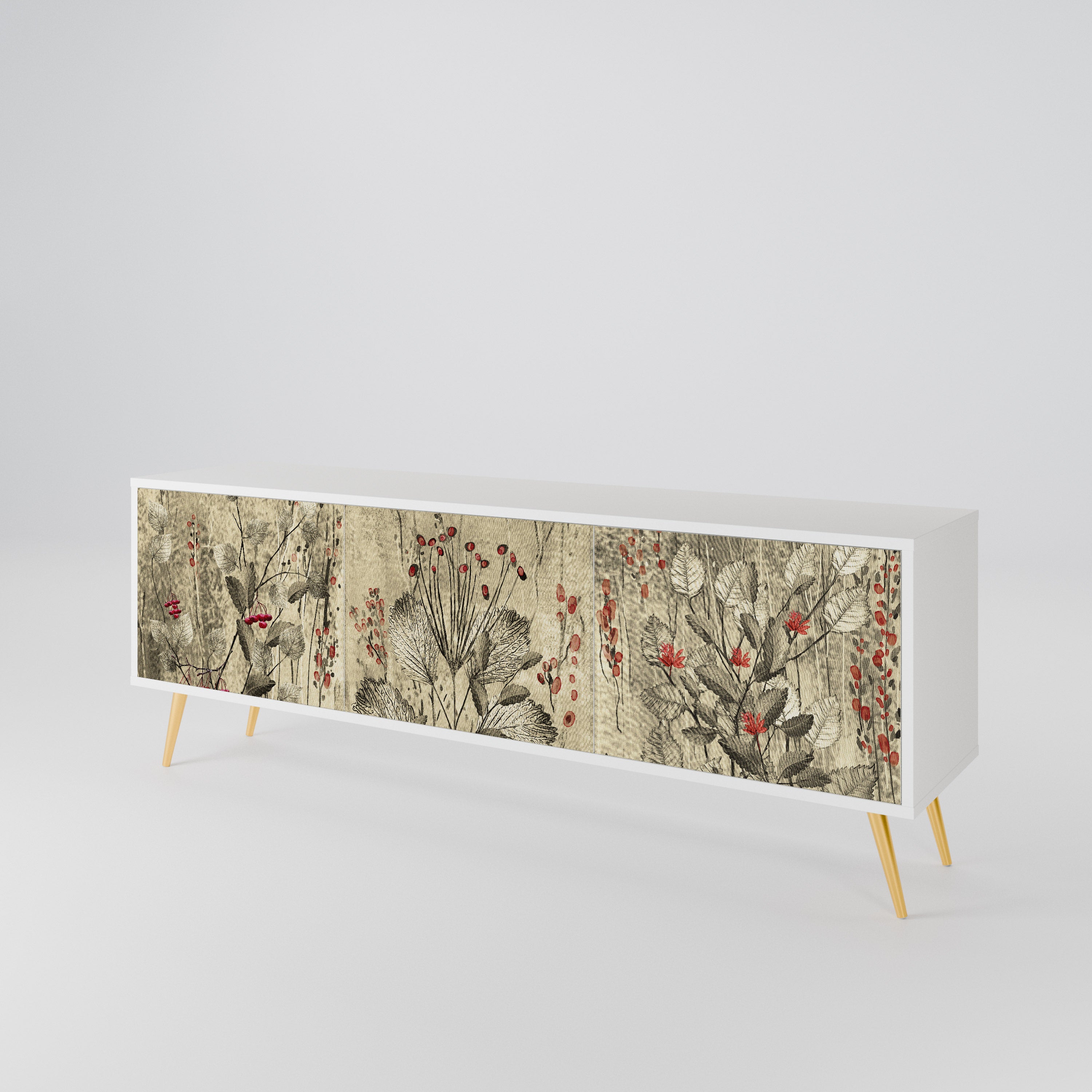 HERBAL GRACE 3-Door TV Cabinet