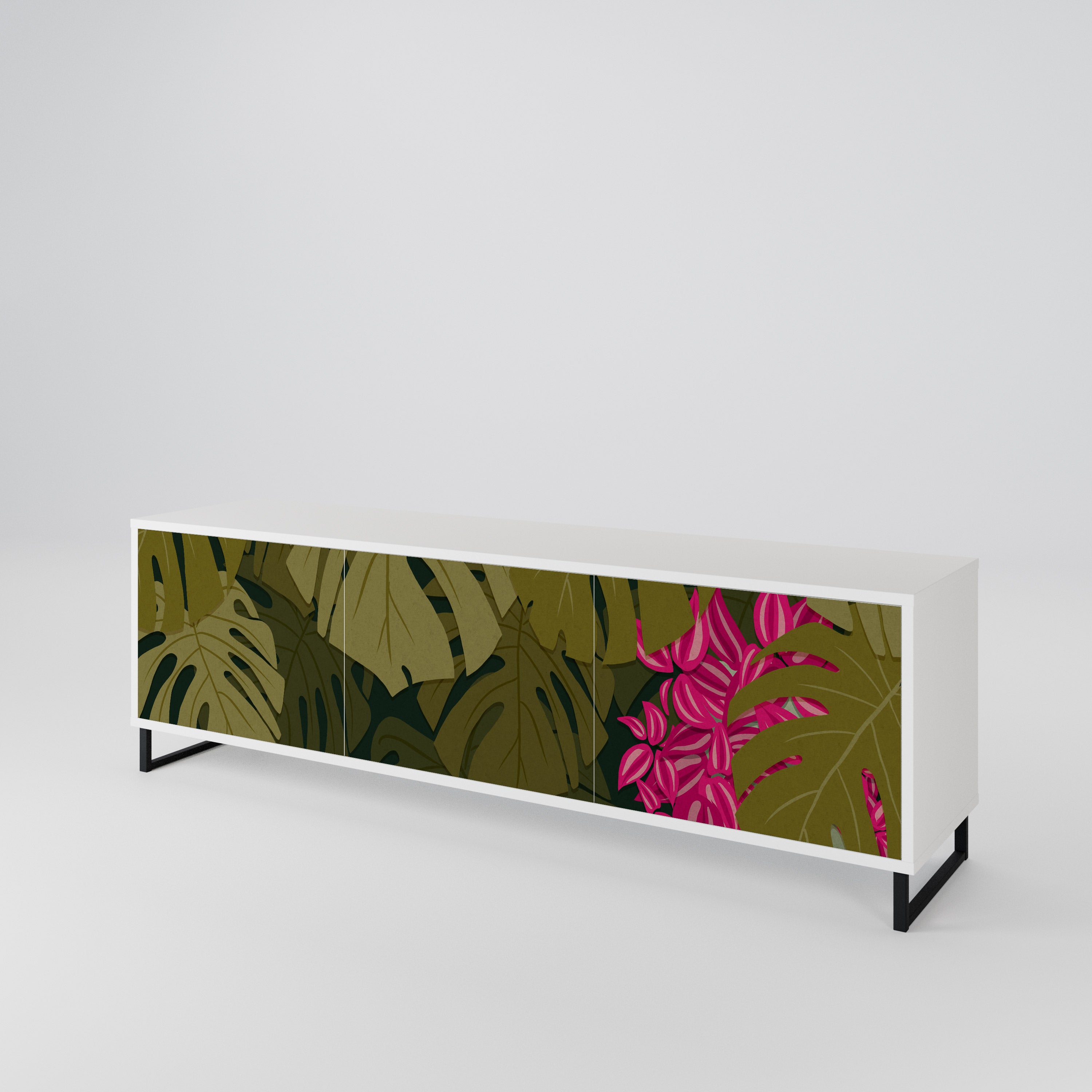 TROPICAL BEAUTY 3-Door TV Cabinet