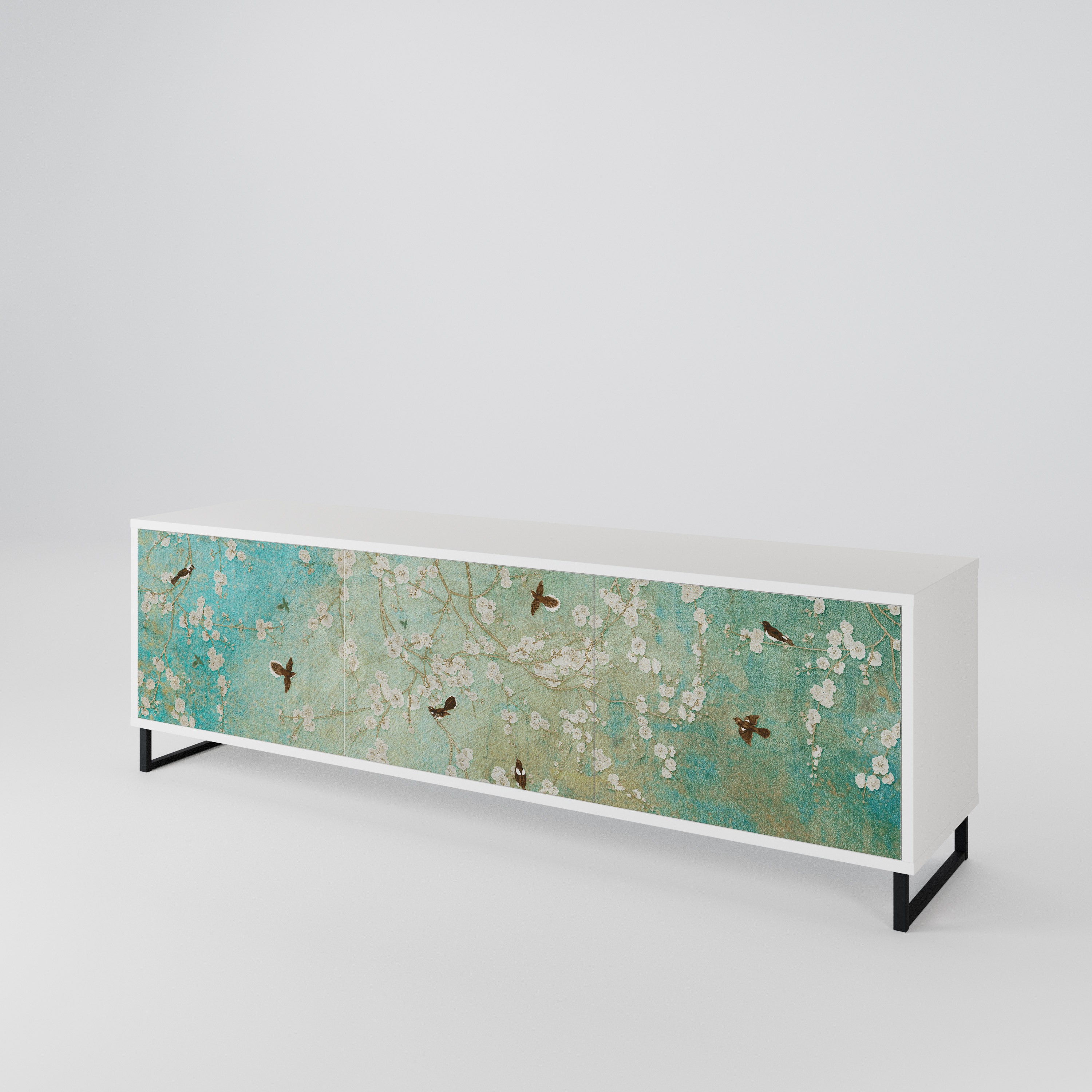 BLOOMING CHARM 3-Door TV Cabinet