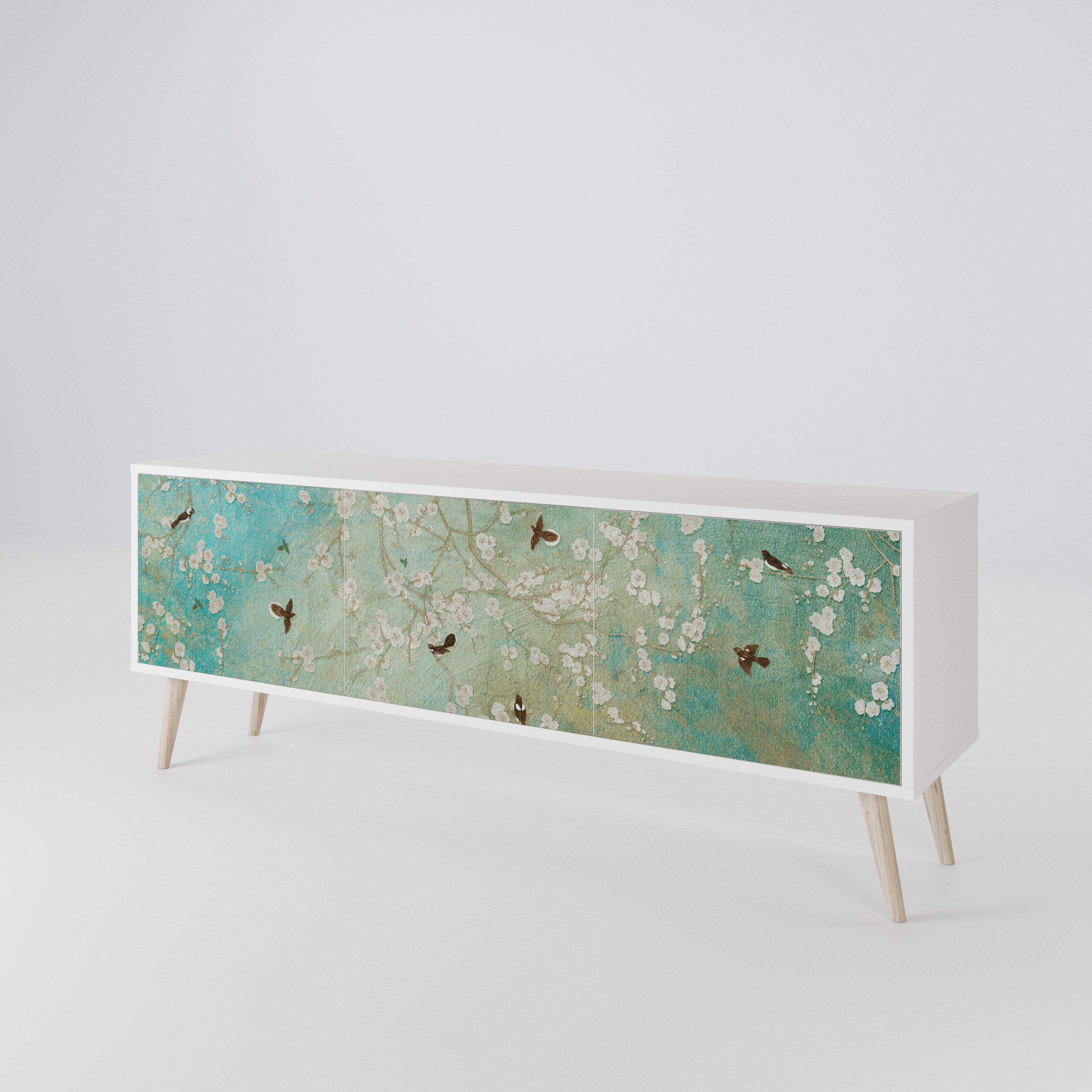 BLOOMING CHARM 3-Door TV Cabinet