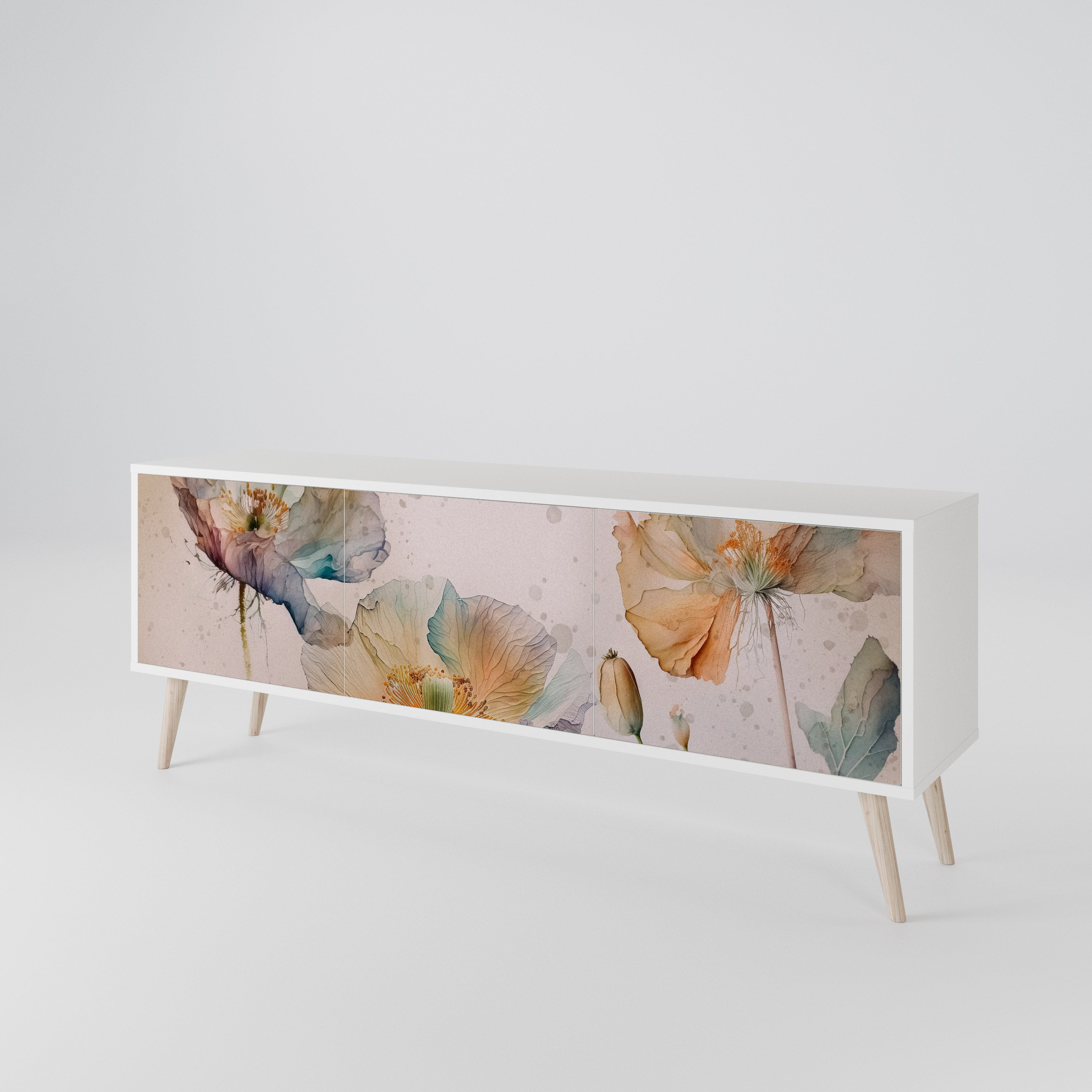 SOFTEN POPPY 3-Door TV Cabinet