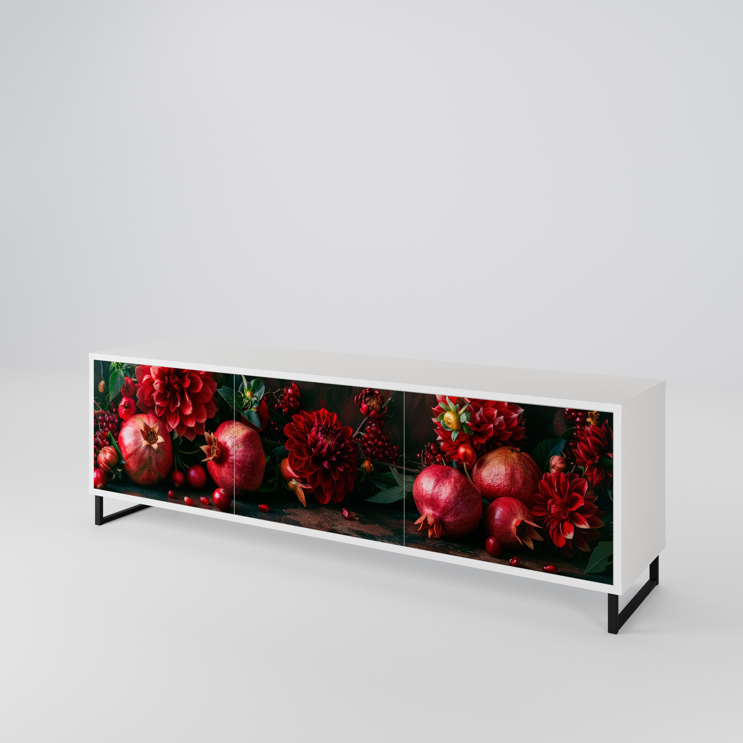 DAHLIAS AND POMEGRANATES Έπιπλο τηλεόρασης 3-θυρών
