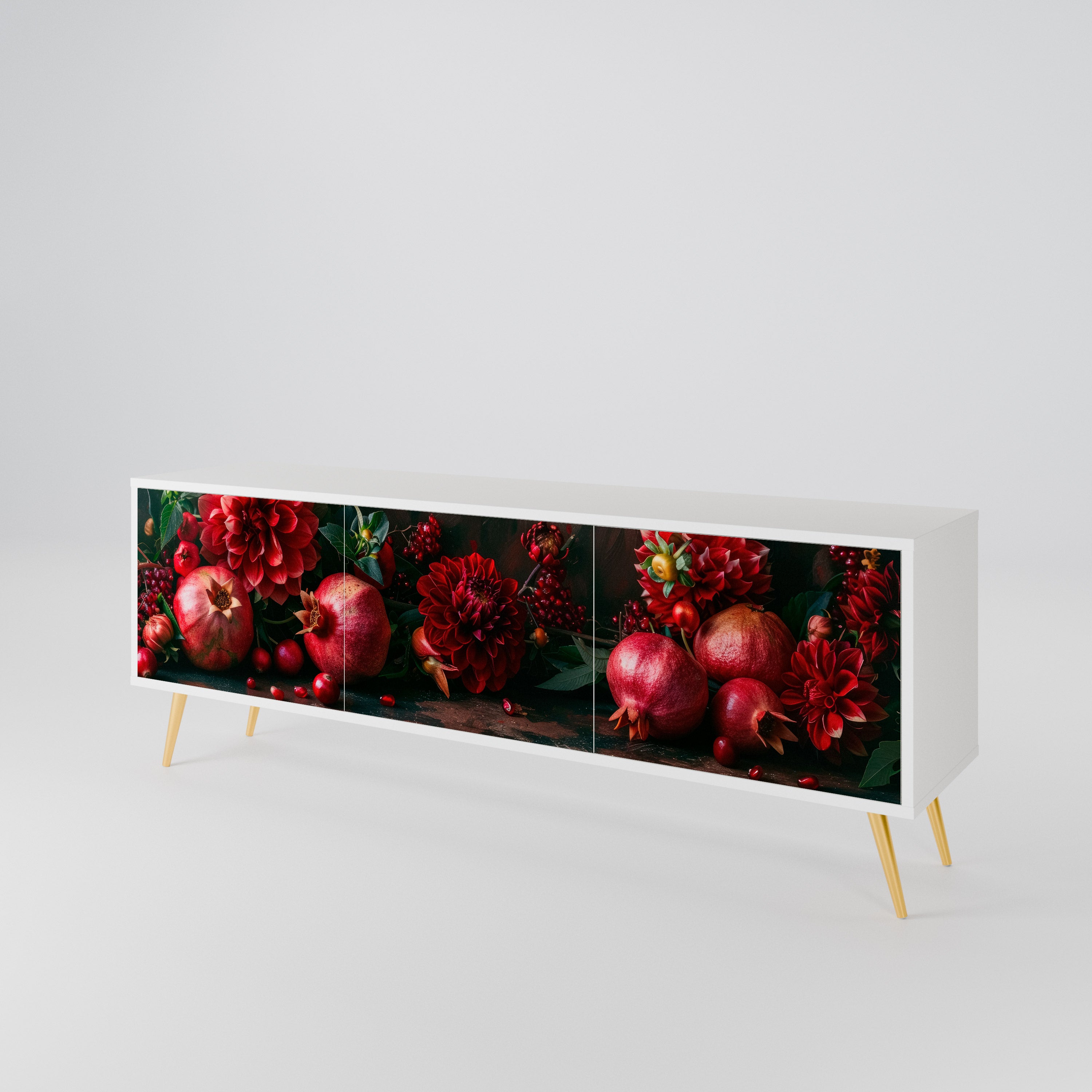 DAHLIAS AND POMEGRANATES Έπιπλο τηλεόρασης 3-θυρών