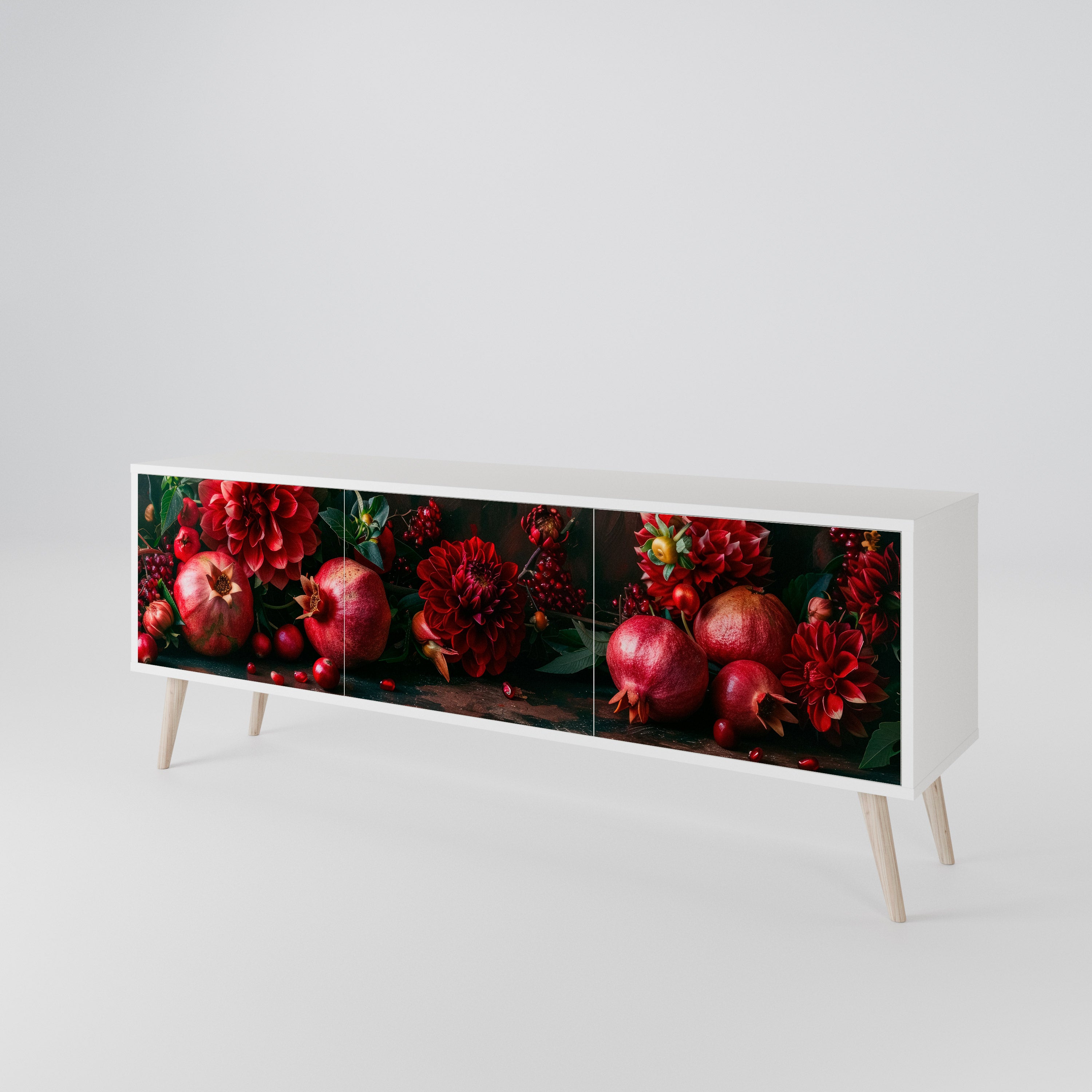 DAHLIAS AND POMEGRANATES Έπιπλο τηλεόρασης 3-θυρών