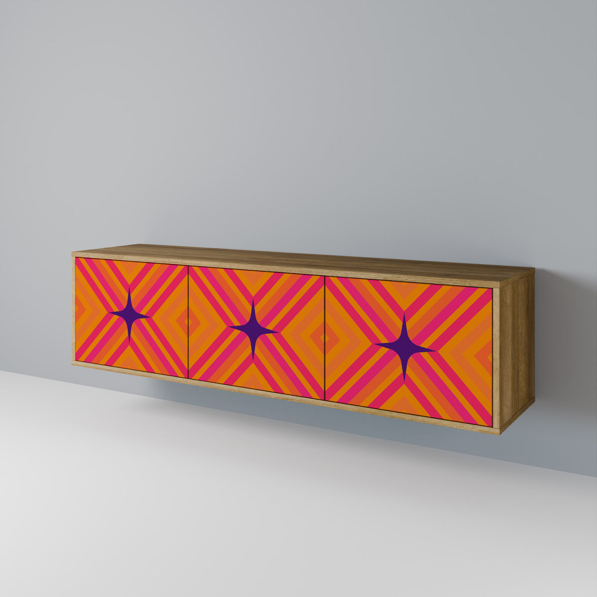 GEOMETRIC BRILLIANCE 3-Door TV Cabinet