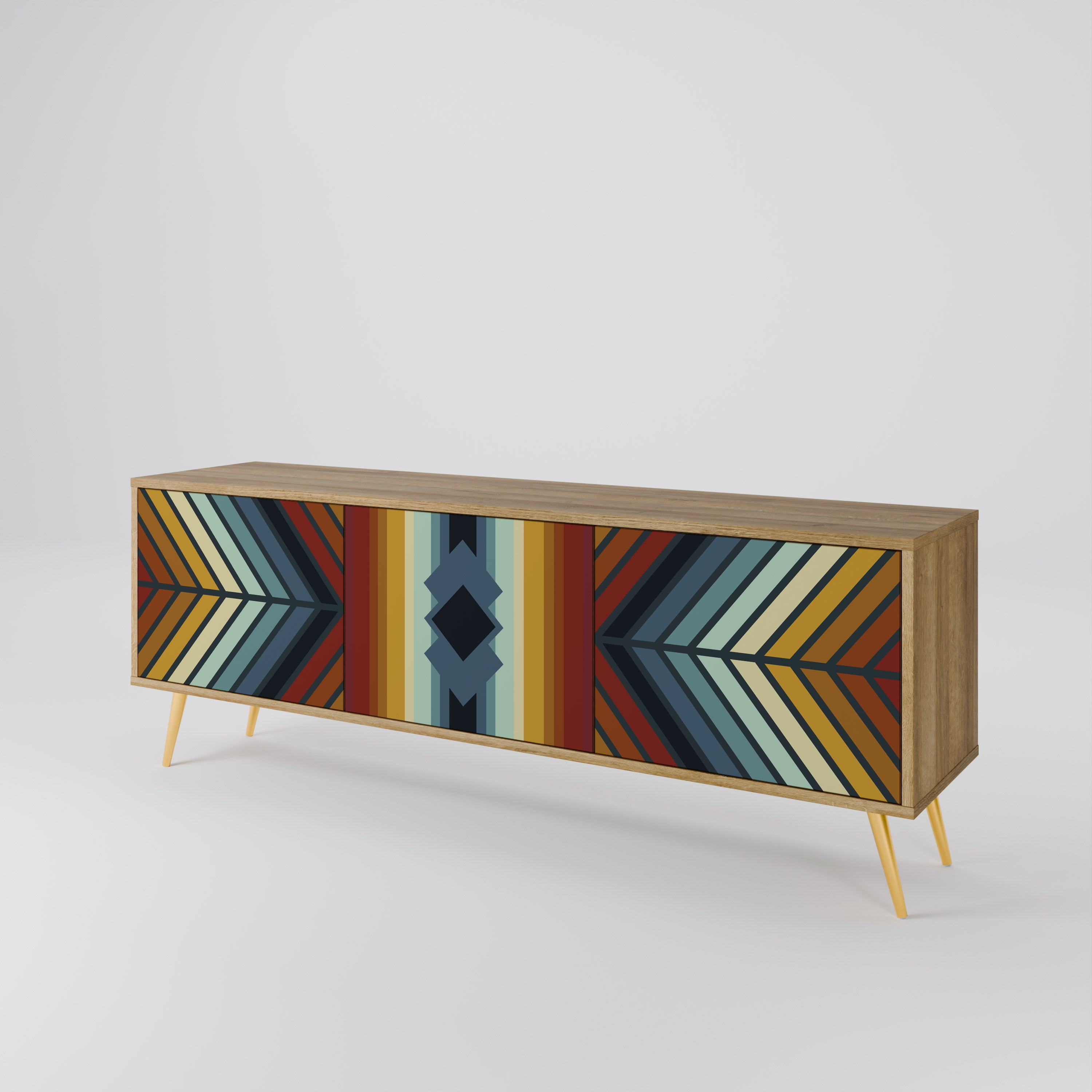 INDIGENOUS ZIGZAG Έπιπλο τηλεόρασης 3-θυρών