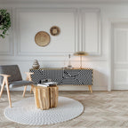 ILLUSIONARY LATTICE 3-Door TV Cabinet