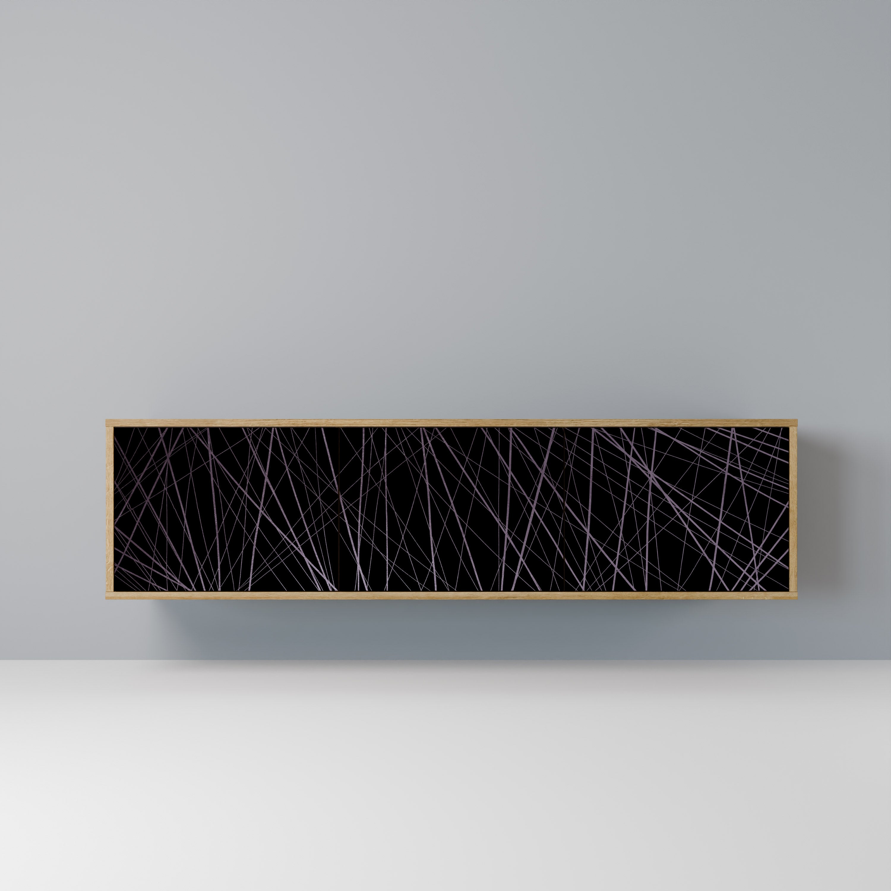 Βάση τηλεόρασης SHIMMER SPIDERGRAM 3θυρη σε εφέ δρυός