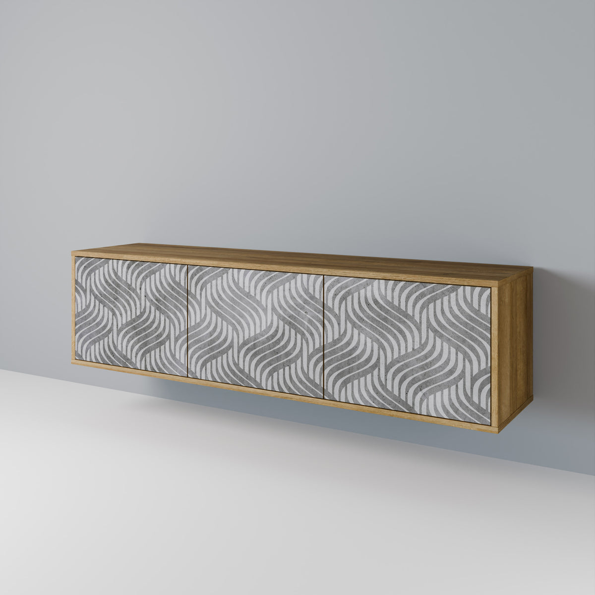CONCRETE MOVEMENT 3-Door TV Cabinet