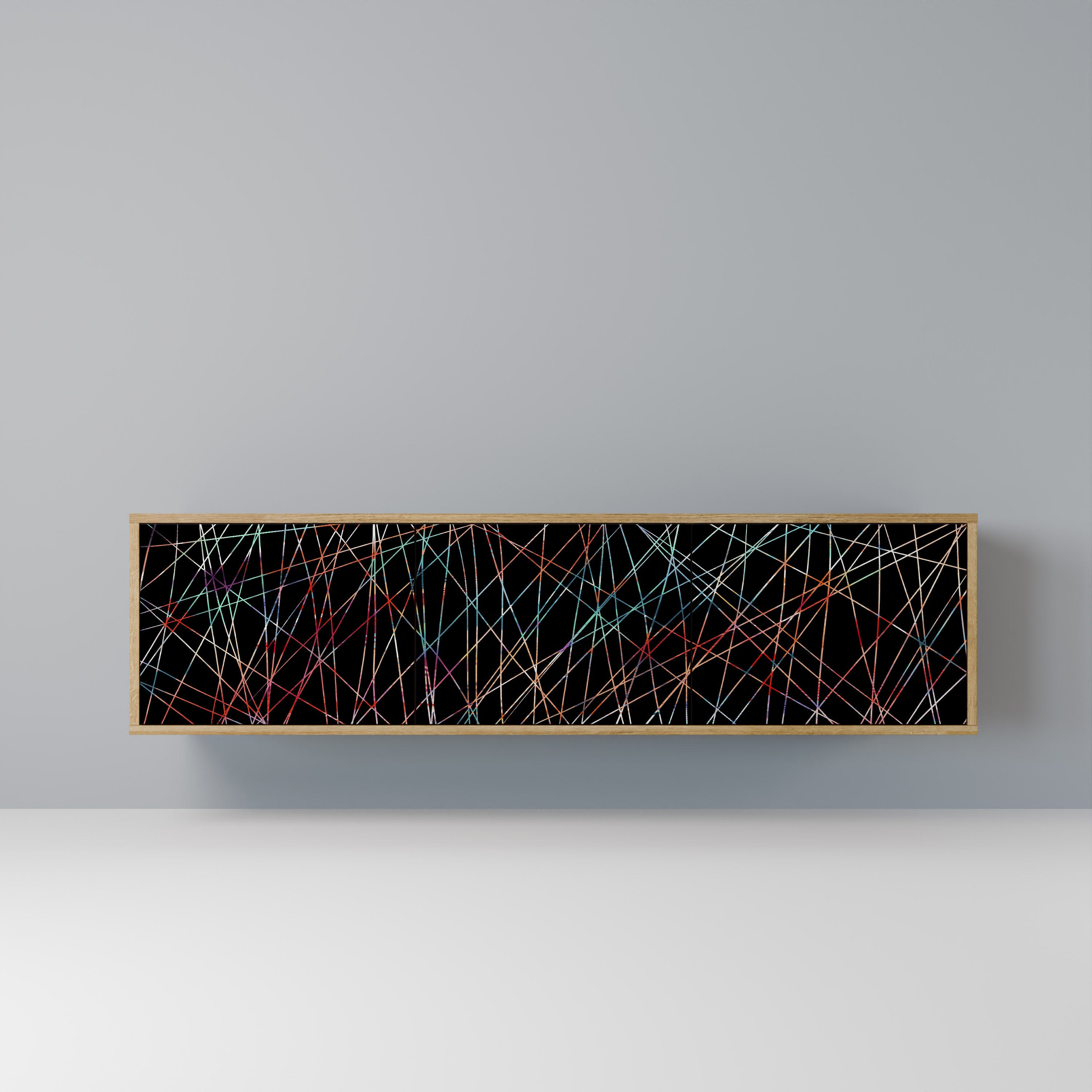 Βάση τηλεόρασης LUMINOUS SNARE 3 πορτών σε εφέ δρυός
