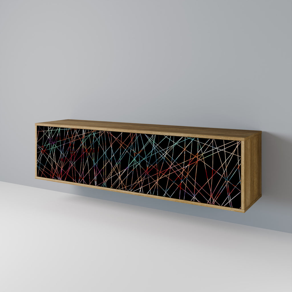 Βάση τηλεόρασης LUMINOUS SNARE 3 πορτών σε εφέ δρυός
