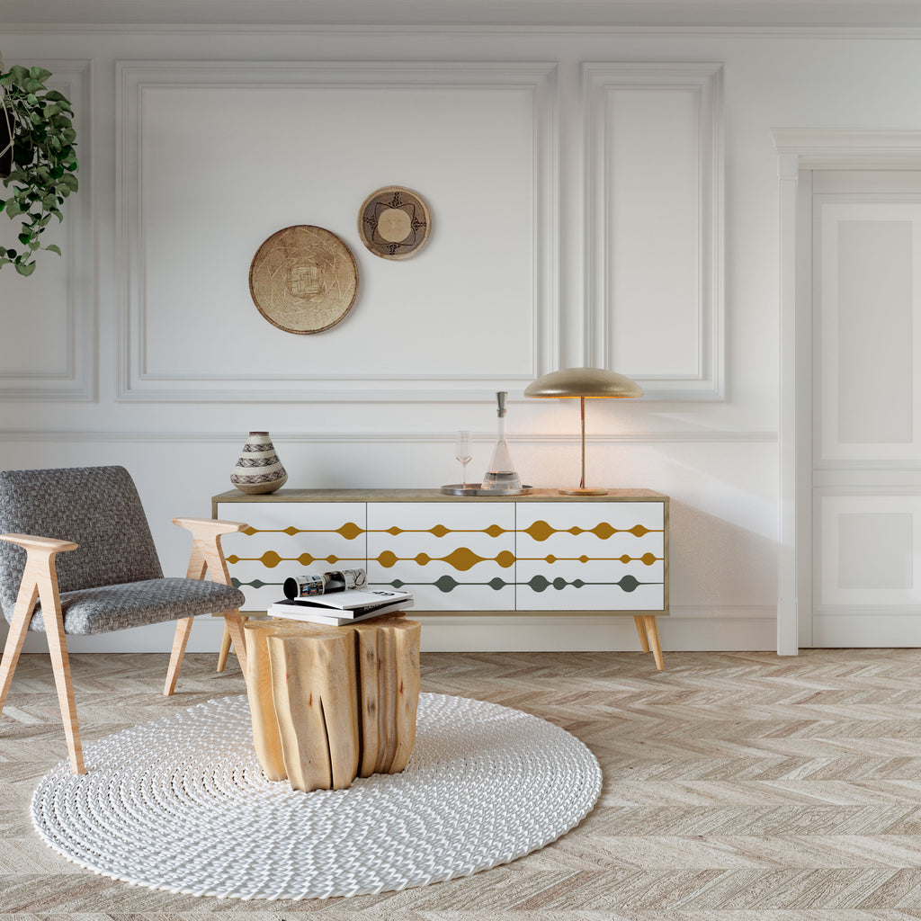 Βάση τηλεόρασης VIVID TONE με 3 πόρτες σε εφέ δρυός