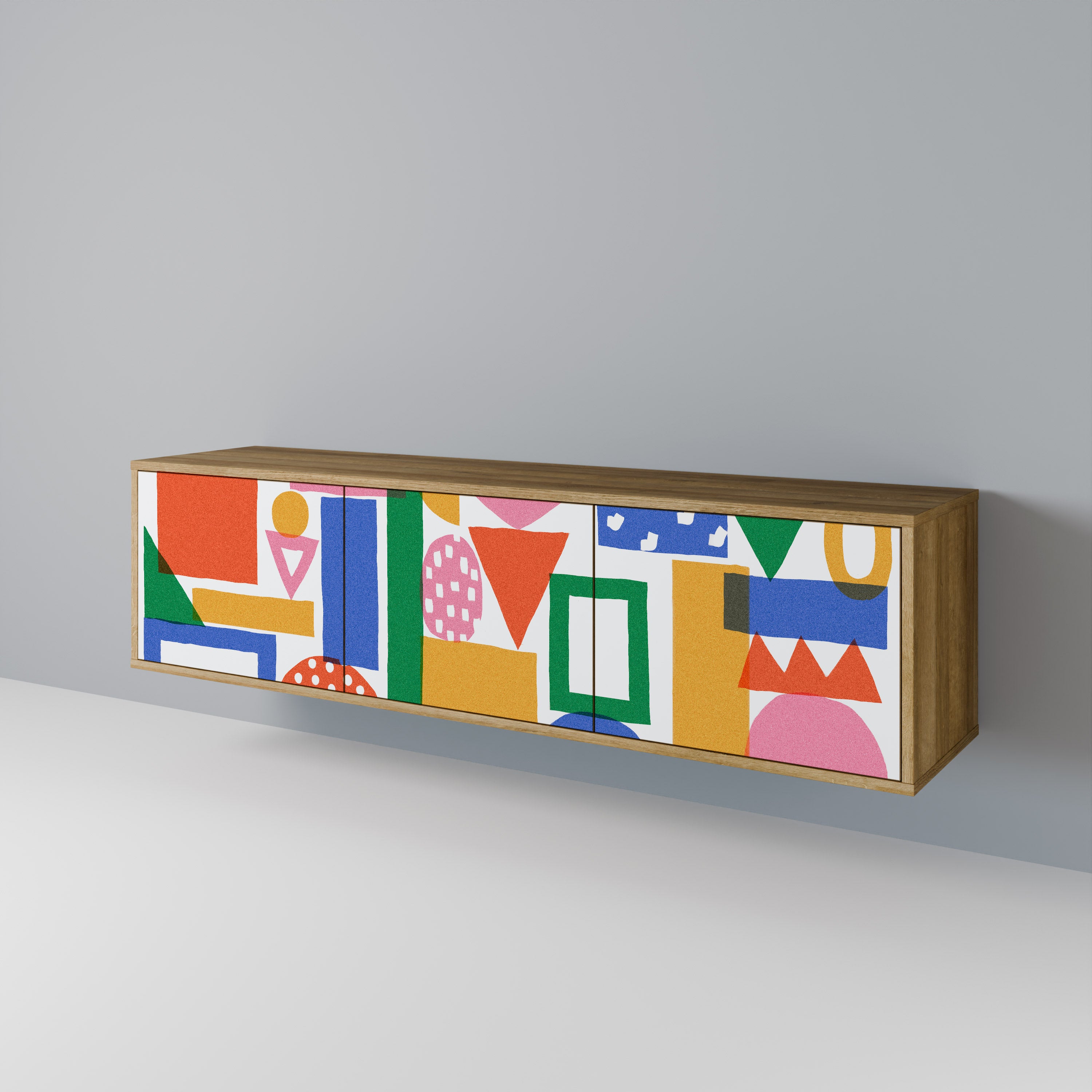 GEOMETRIC GLIMMER 3-Door TV Cabinet