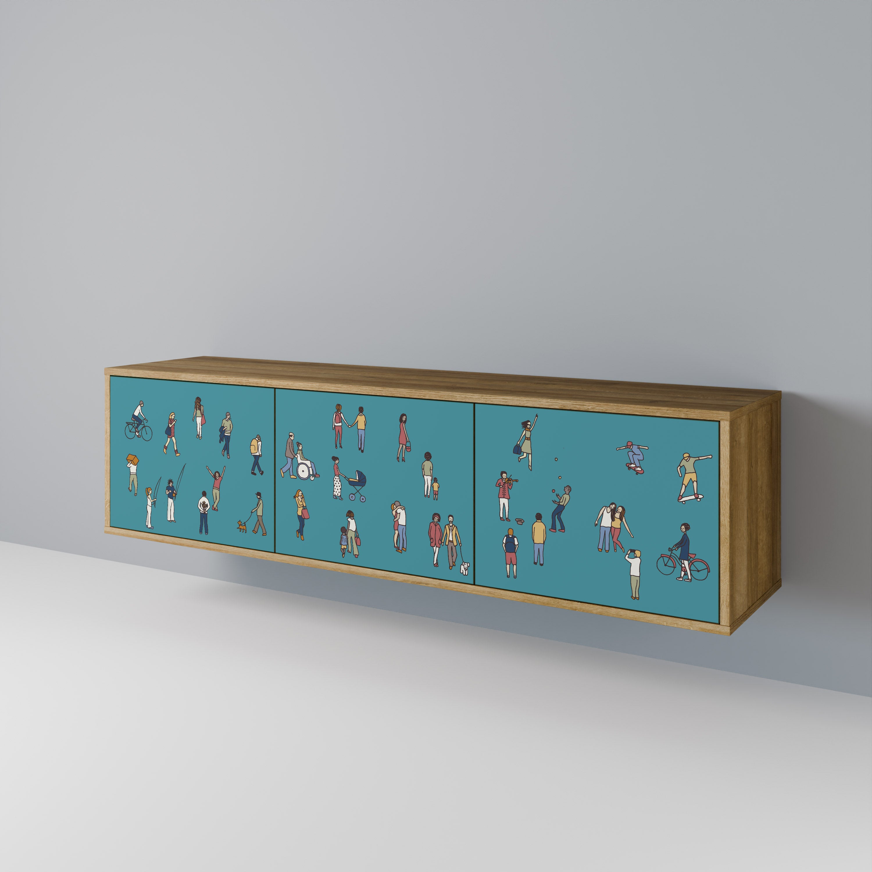 COLLECTIVE STREAM Έπιπλο τηλεόρασης 3-θυρών