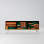 EARTHY FIGURES 3-Door TV Cabinet