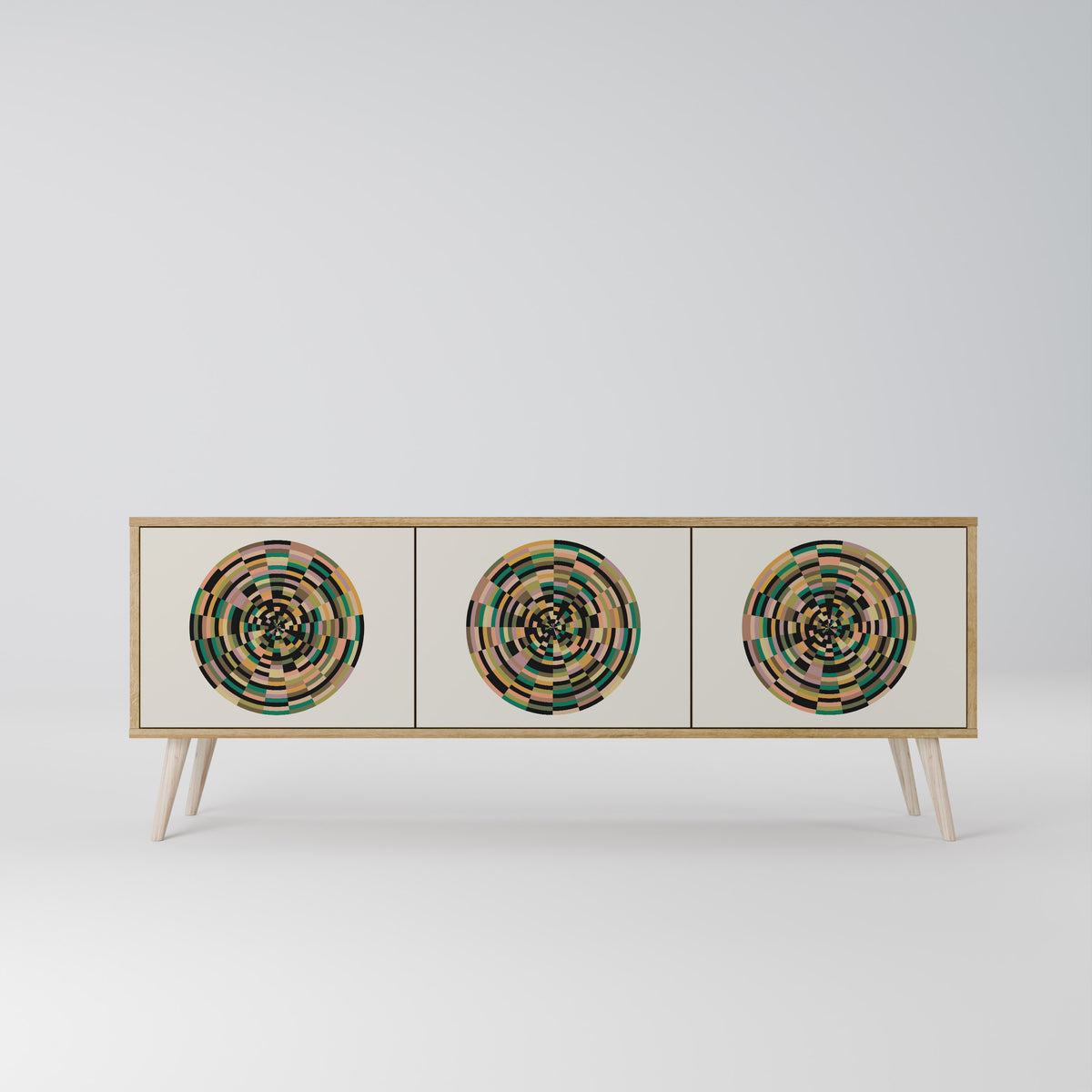 GREEN CIRCLES Έπιπλο τηλεόρασης 3-θυρών