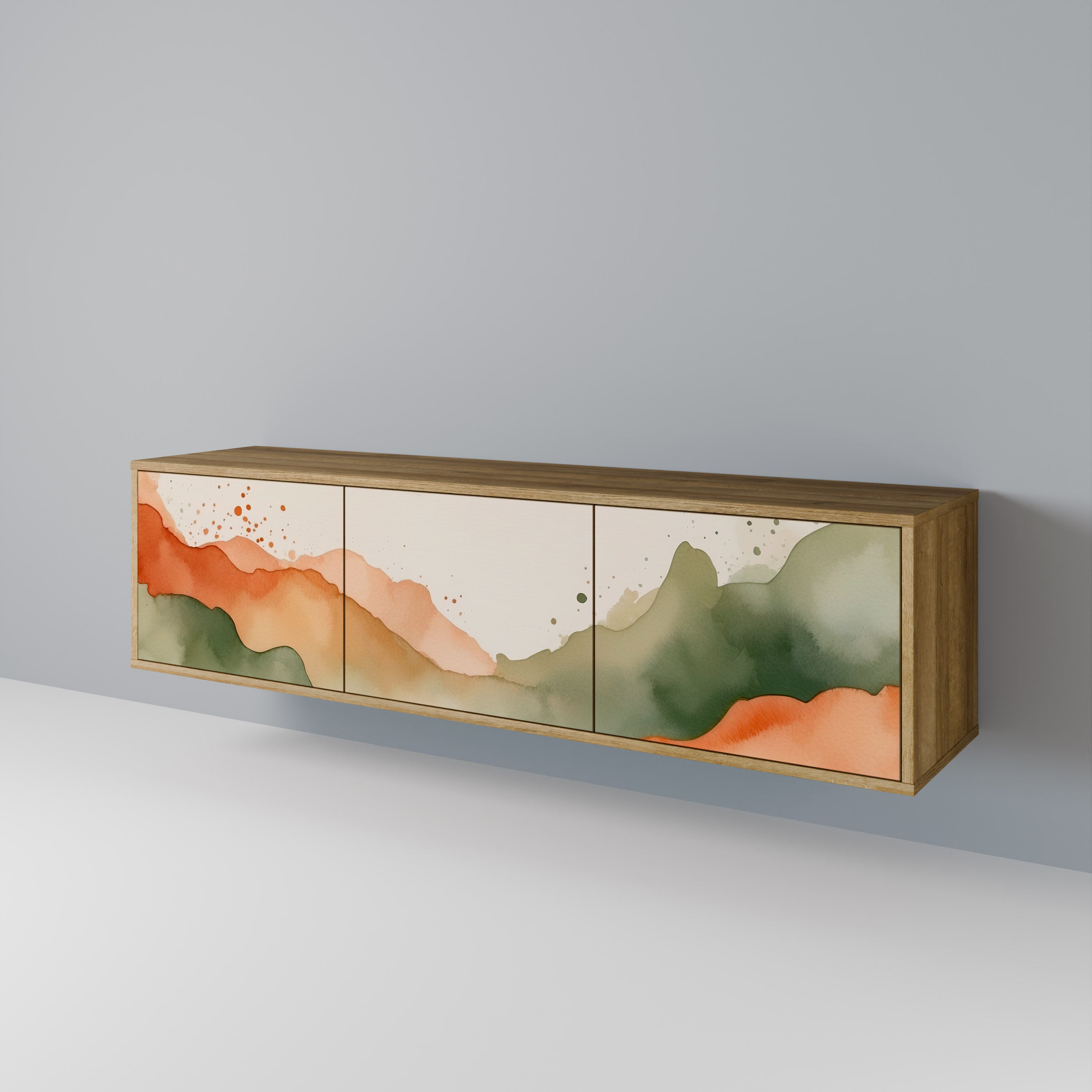 WATERCOLOUR PEAKS Έπιπλο τηλεόρασης 3-θυρών