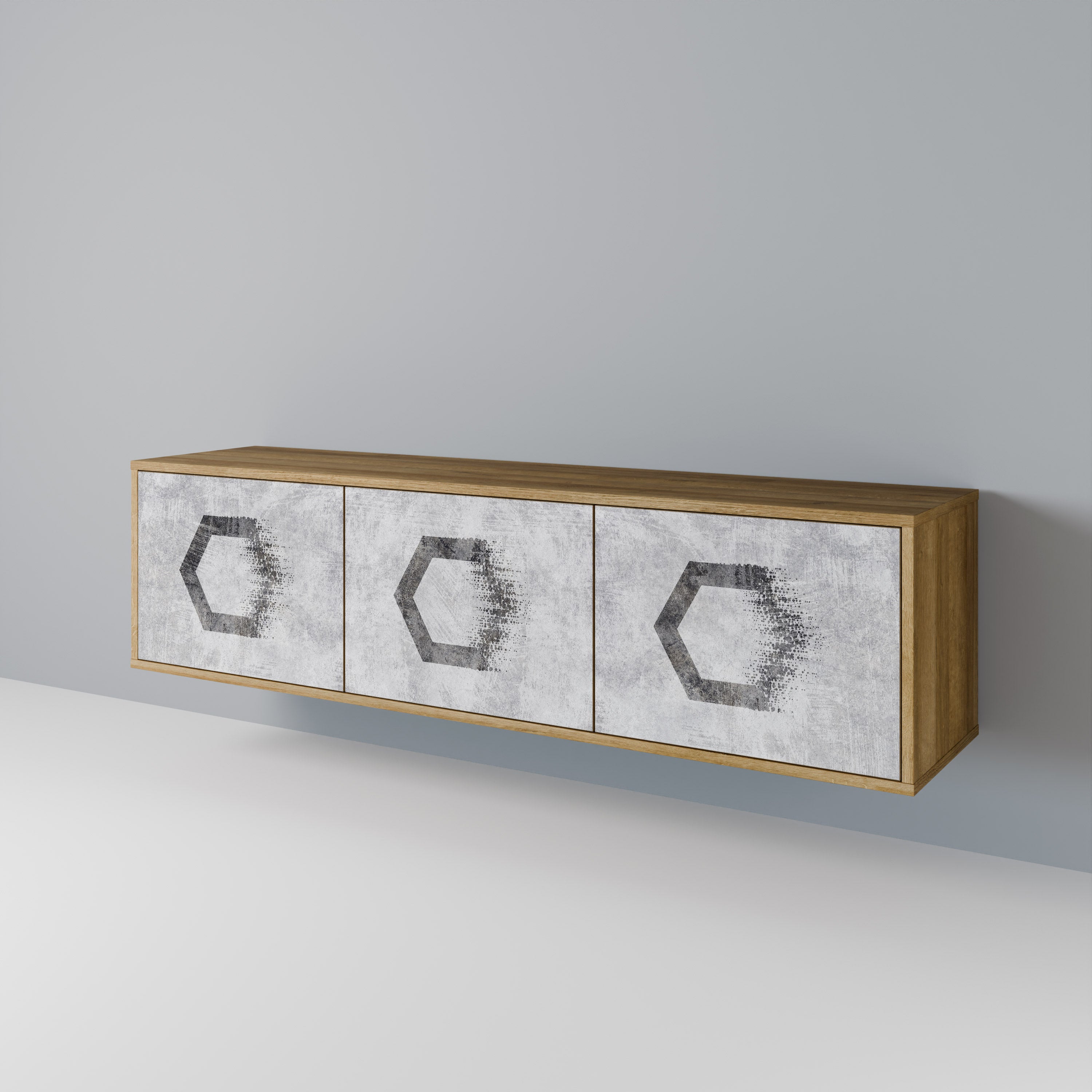 HEXAGONAL FIGURES Έπιπλο τηλεόρασης 3-θυρών