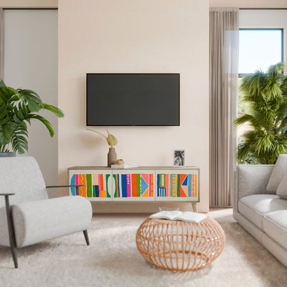 GEOMETRIC SHINE 3-Door TV Cabinet