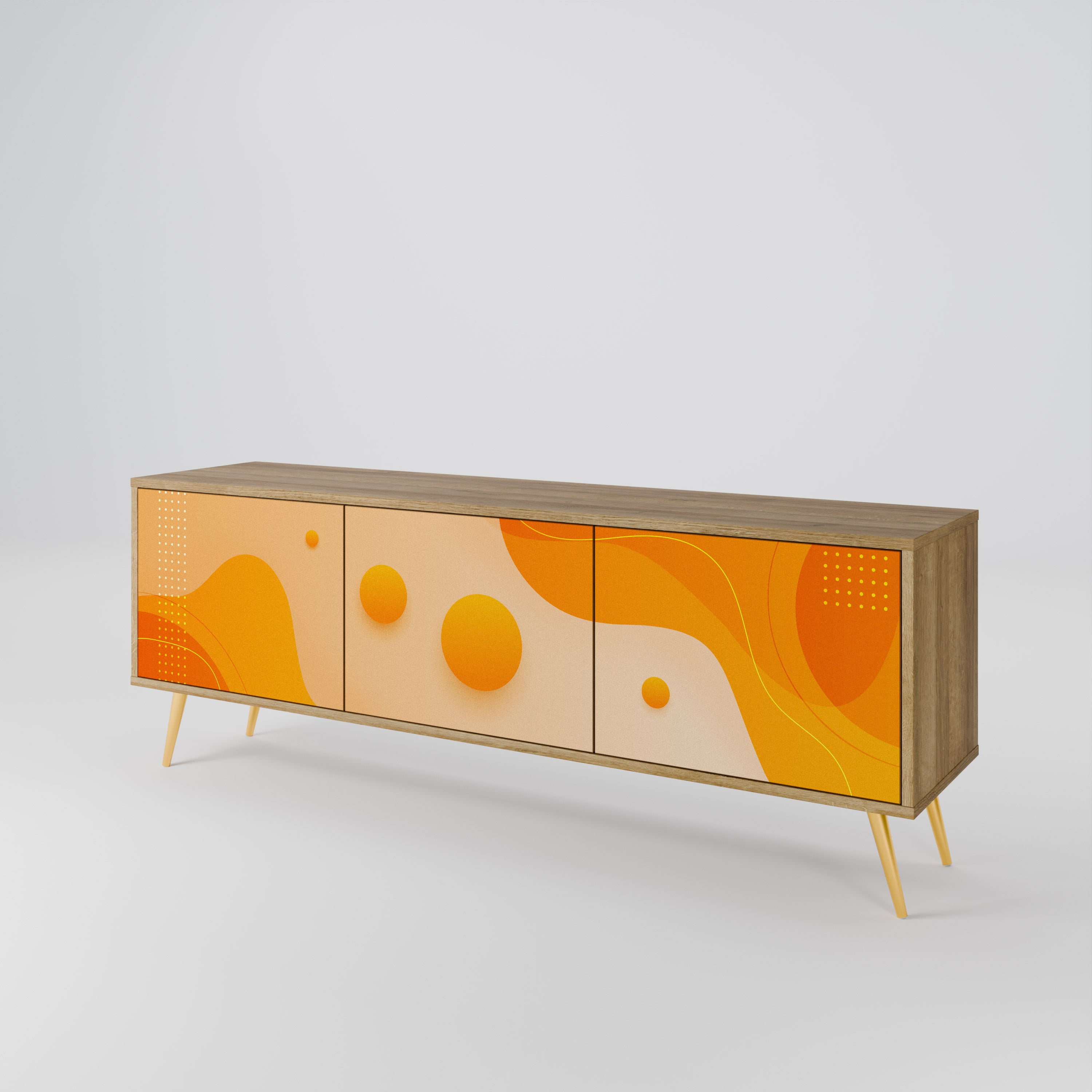 ORANGE ARRANGEMENT Έπιπλο τηλεόρασης 3-θυρών