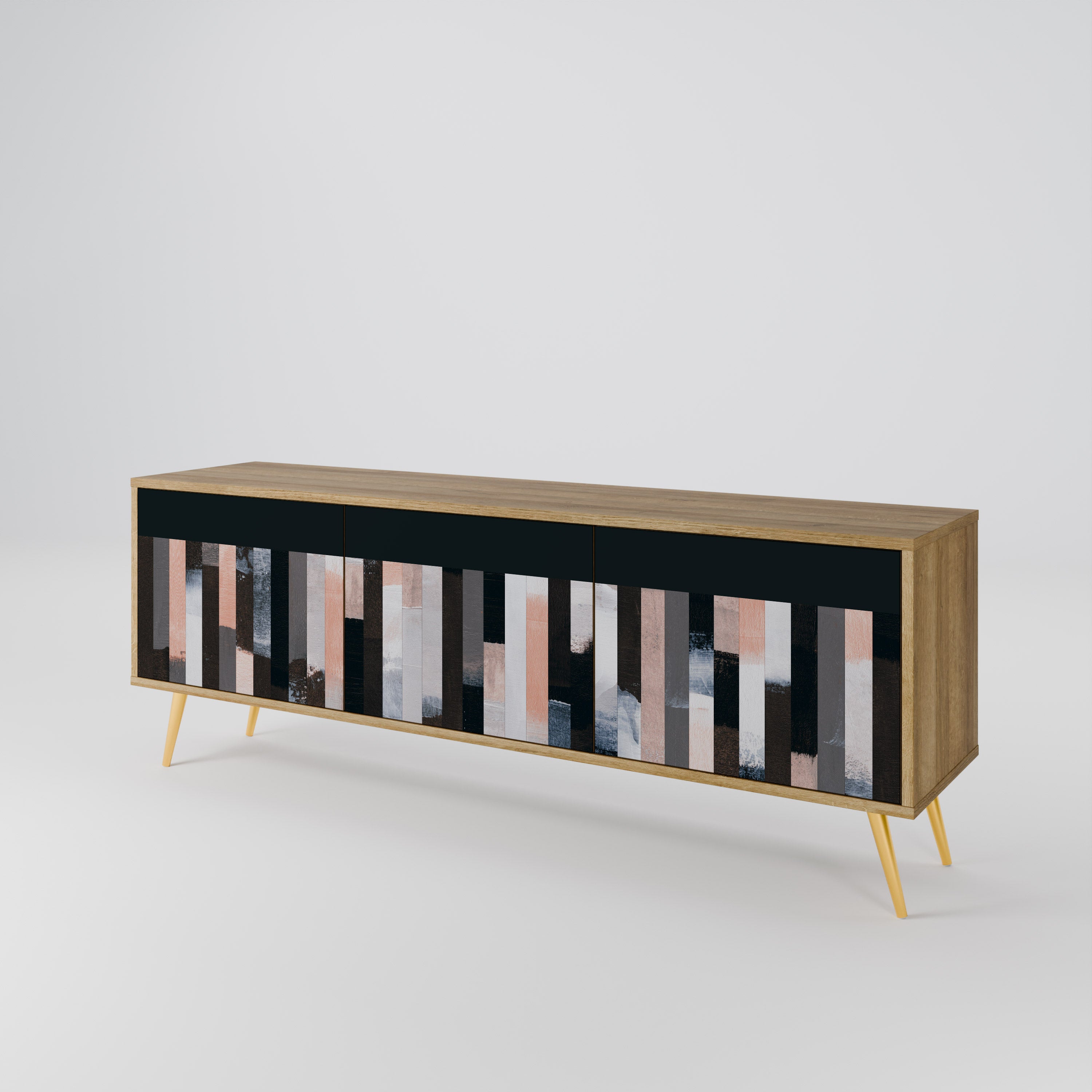 COLLAGE OF RECTANGLES Έπιπλο τηλεόρασης 3-θυρών