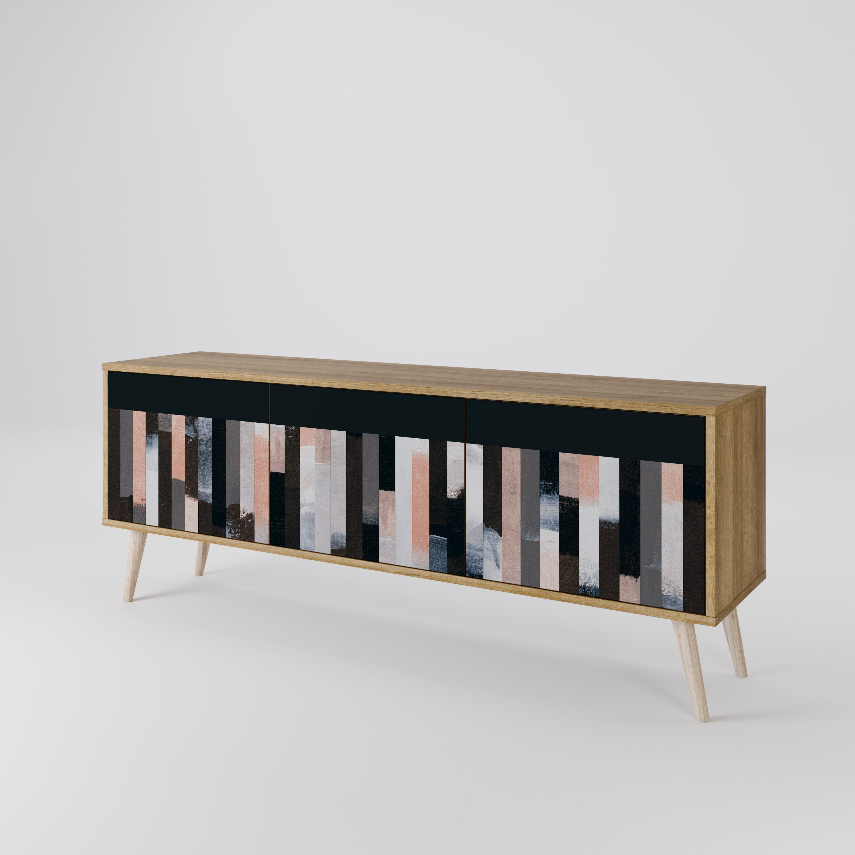 COLLAGE OF RECTANGLES Έπιπλο τηλεόρασης 3-θυρών