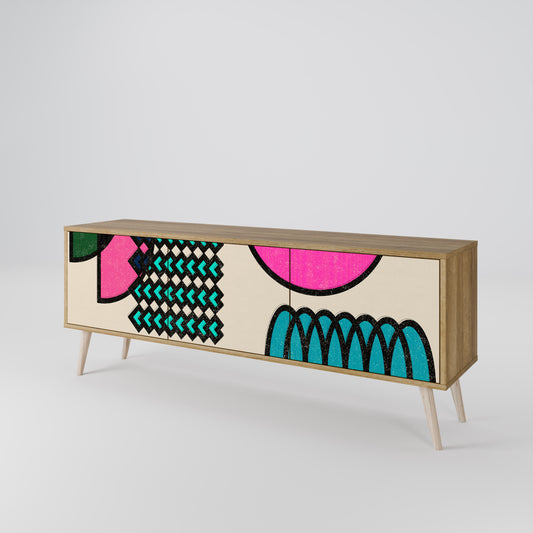 GEOMETRIC RHAPSODY 3-Door TV Cabinet