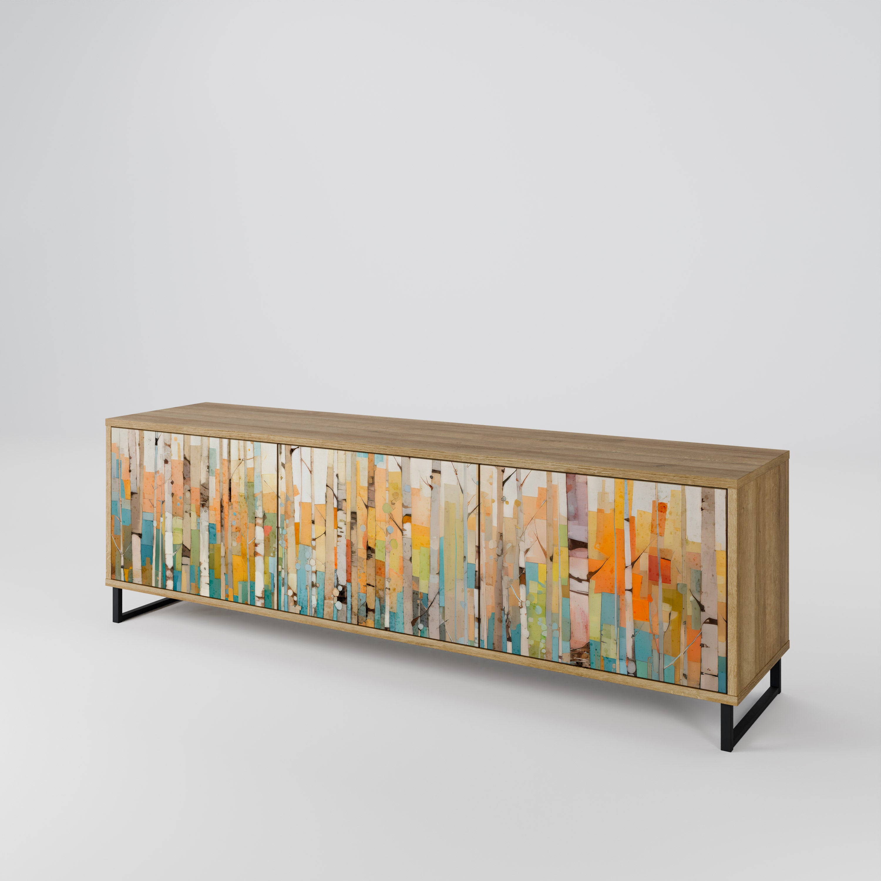 BIRCH KALEIDOSCOPE 3-Door TV Cabinet