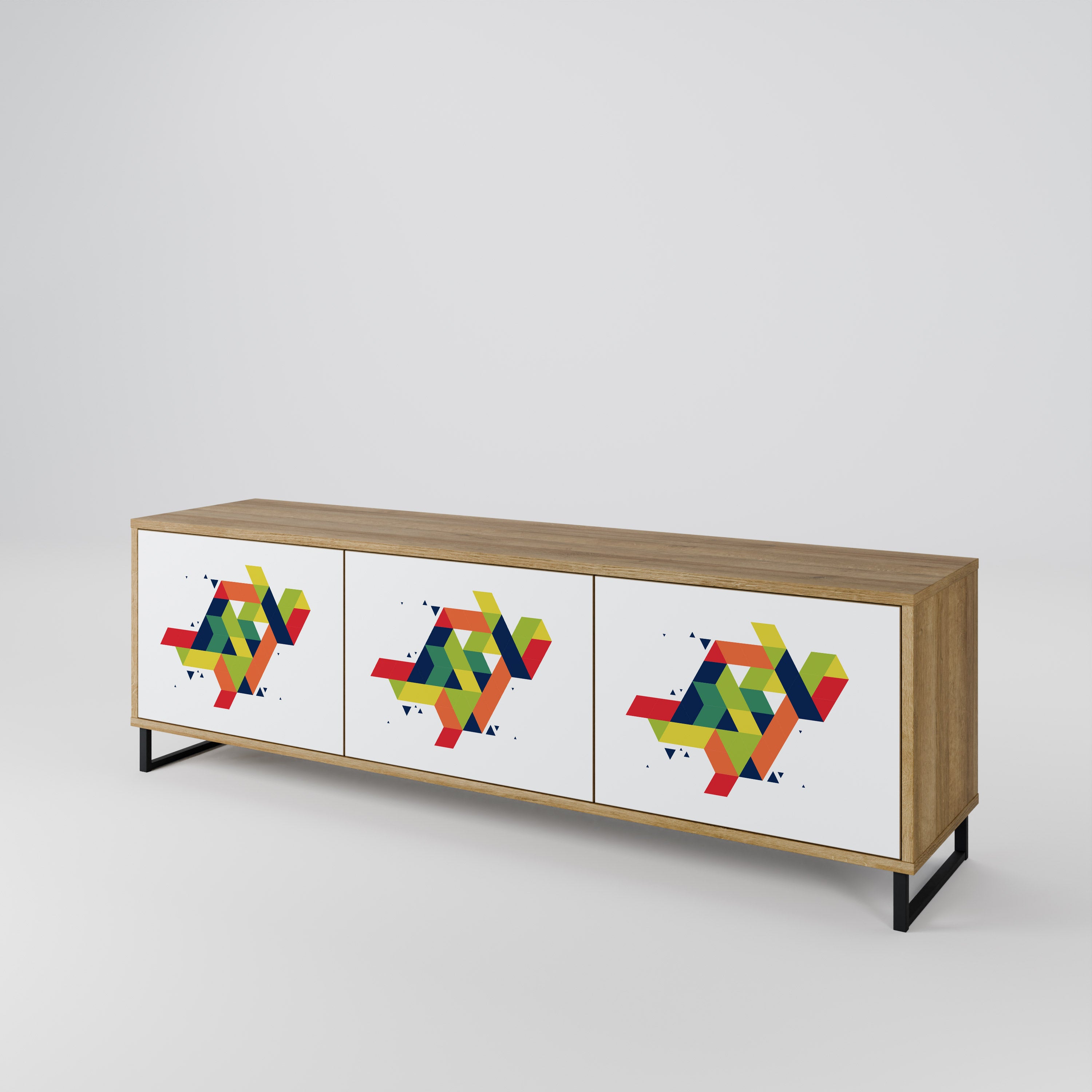 FUTURE SIGN 3-Door TV Cabinet