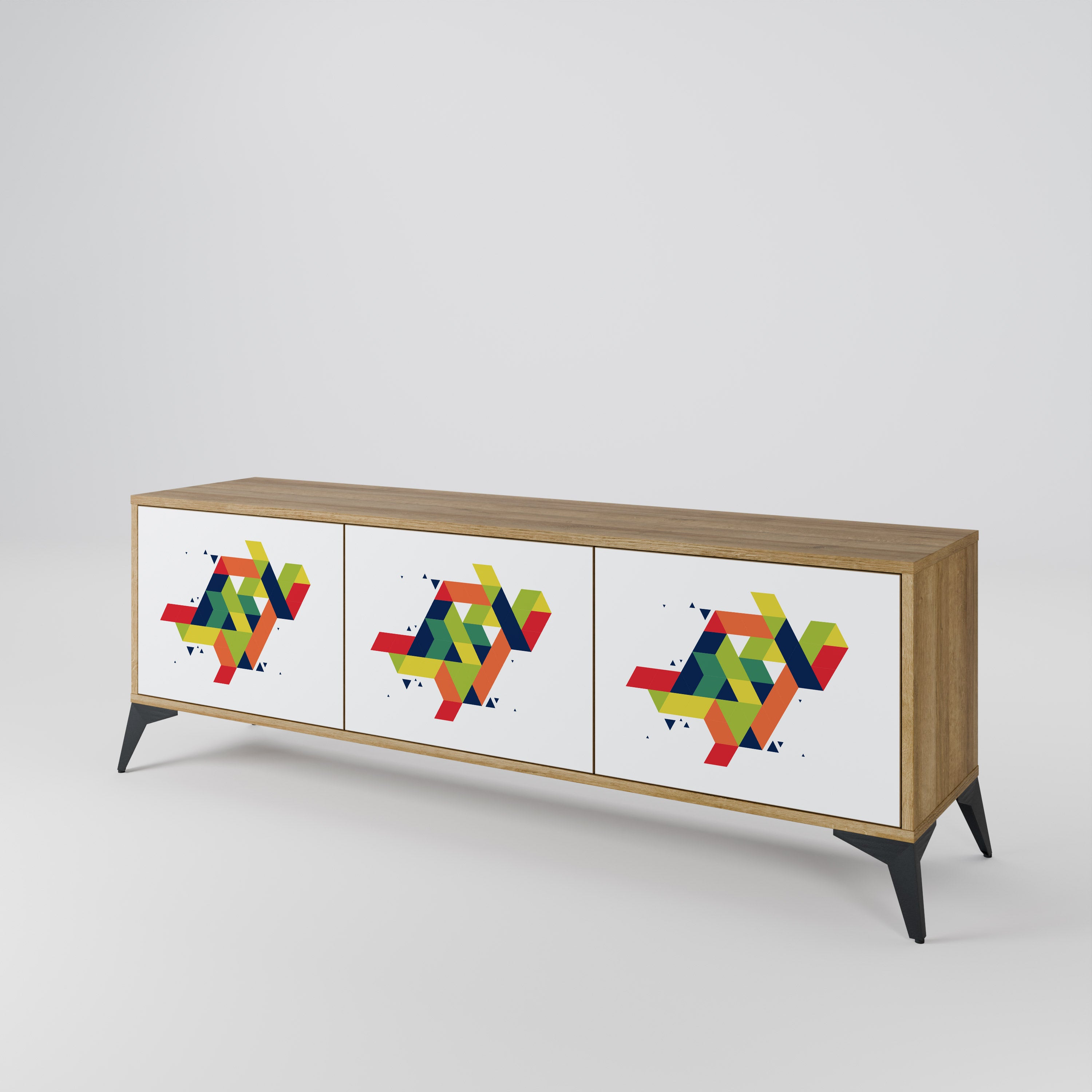 FUTURE SIGN 3-Door TV Cabinet