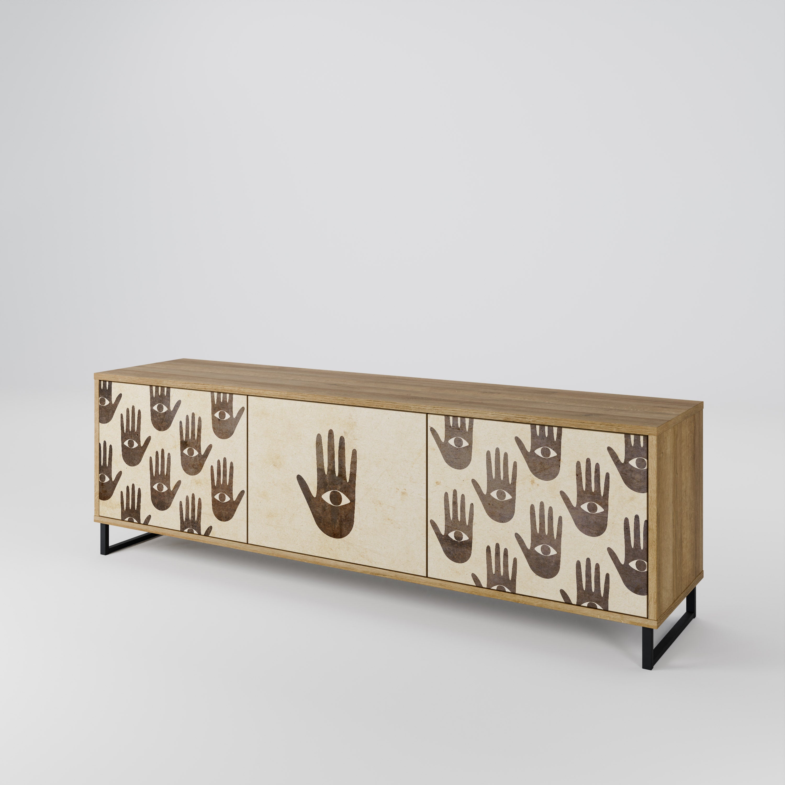 SEE MORE 3-Door TV Cabinet