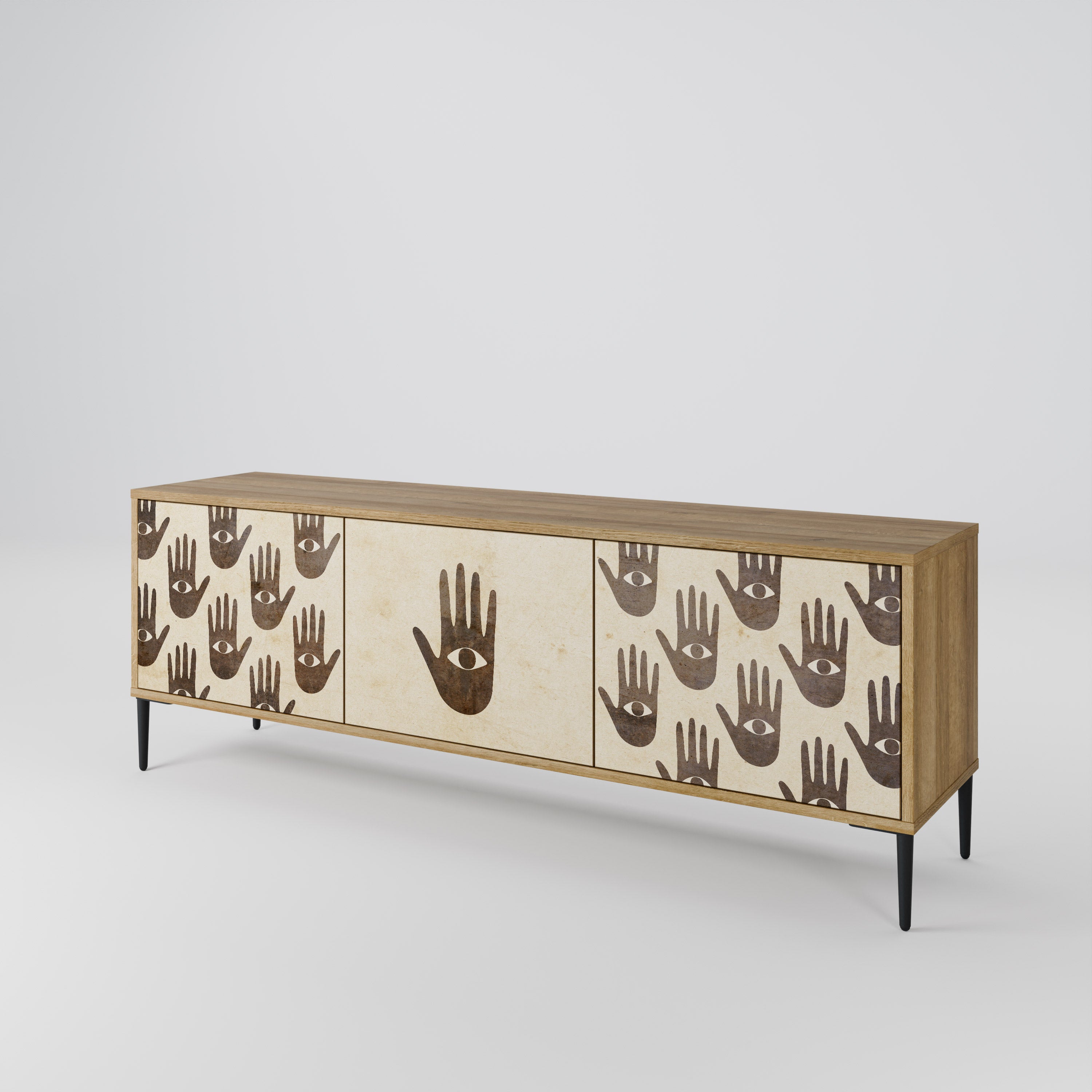 SEE MORE 3-Door TV Cabinet