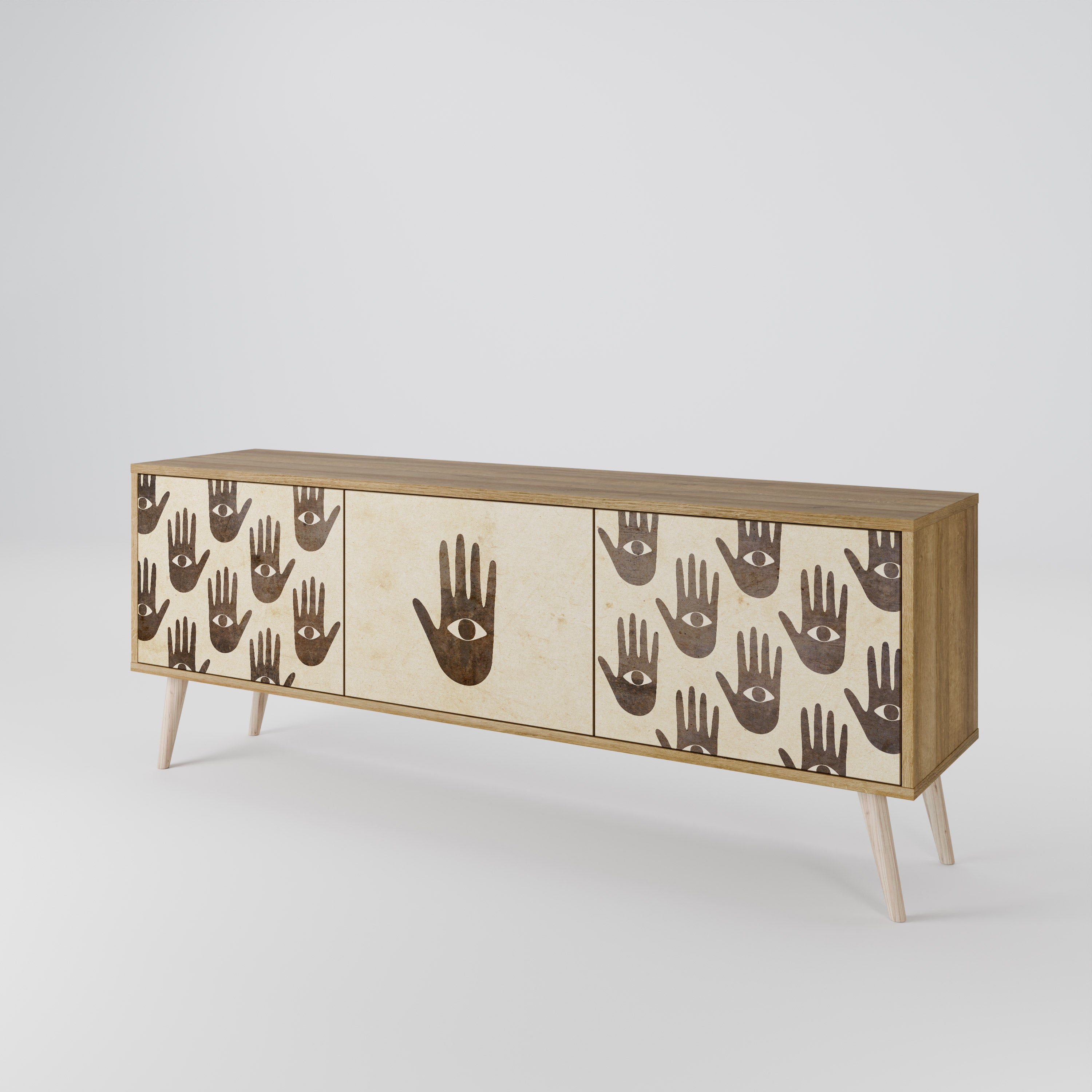 SEE MORE 3-Door TV Cabinet