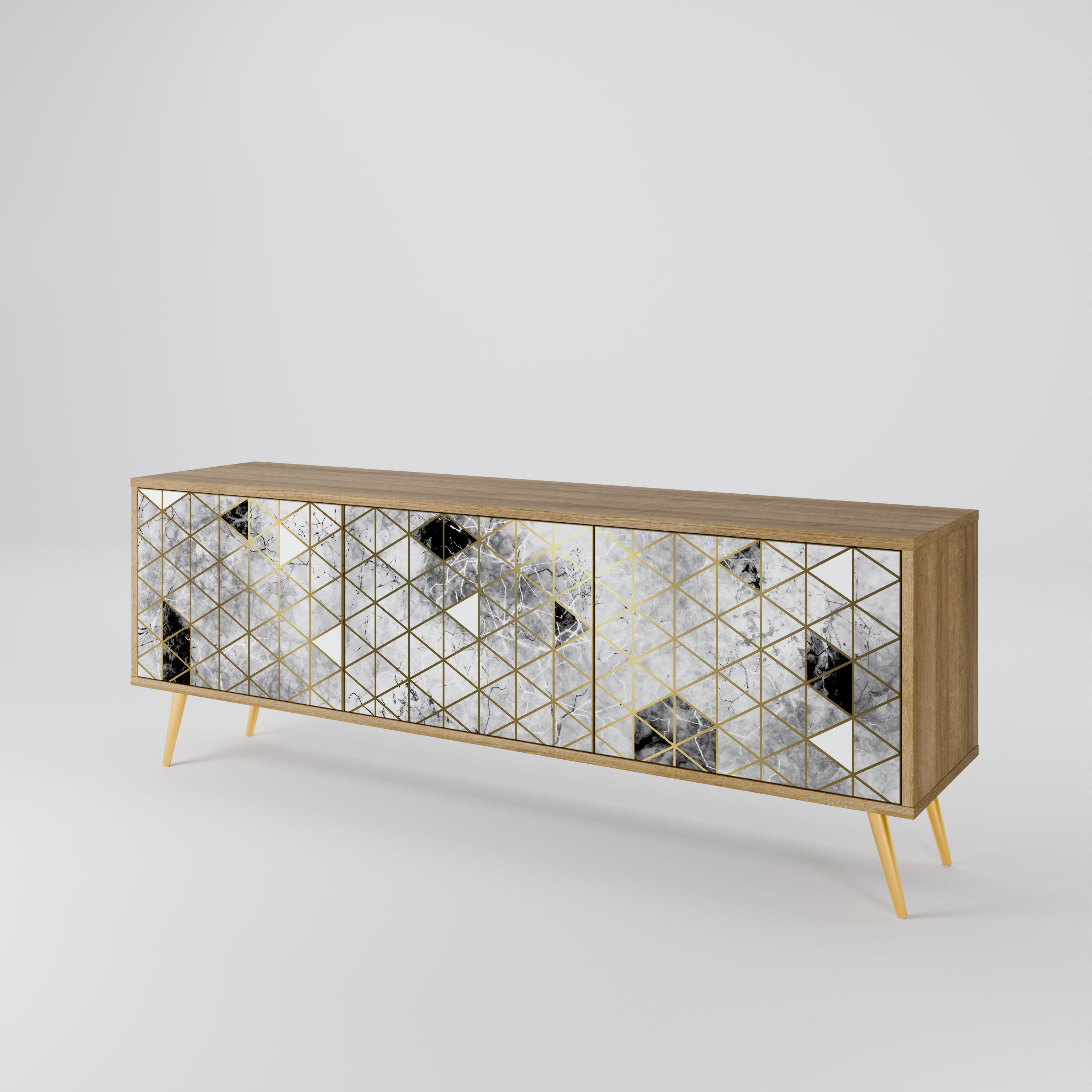 ASHEN ARIA 3-Door TV Cabinet