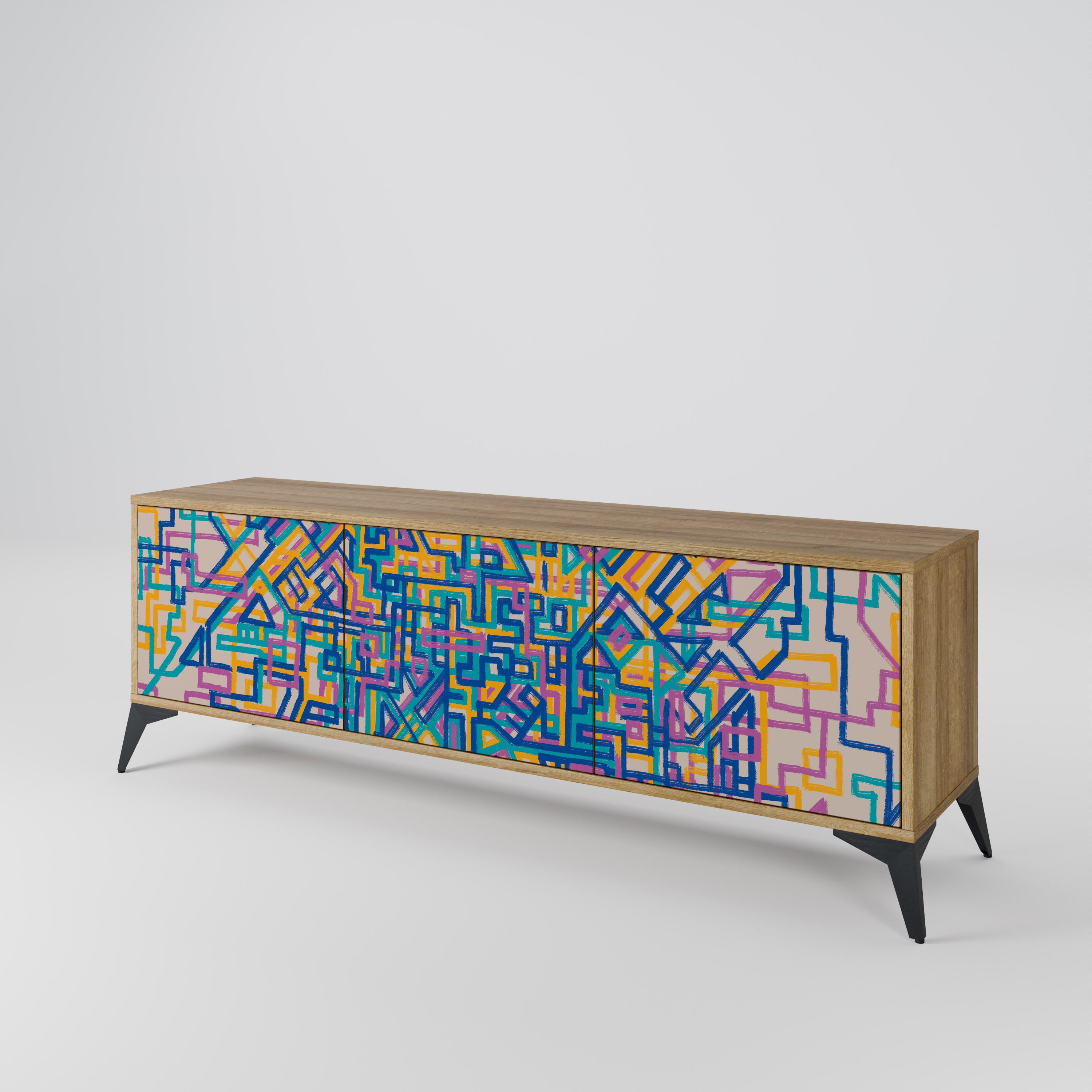 MEMORIES MAP 3-Door TV Cabinet