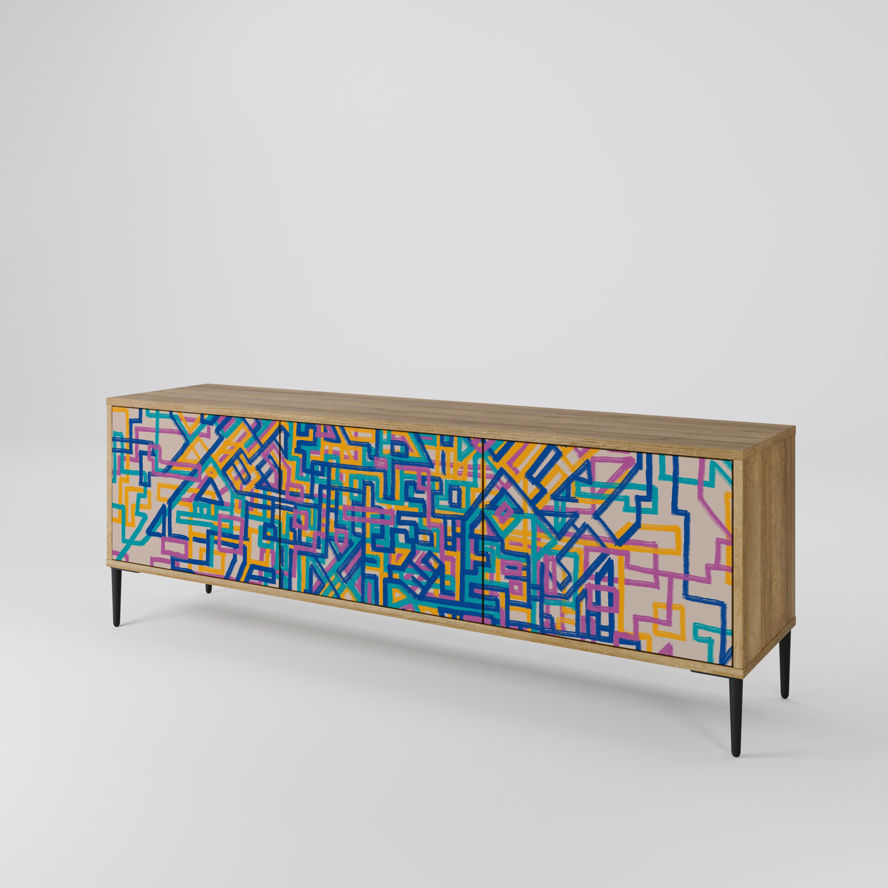 MEMORIES MAP 3-Door TV Cabinet