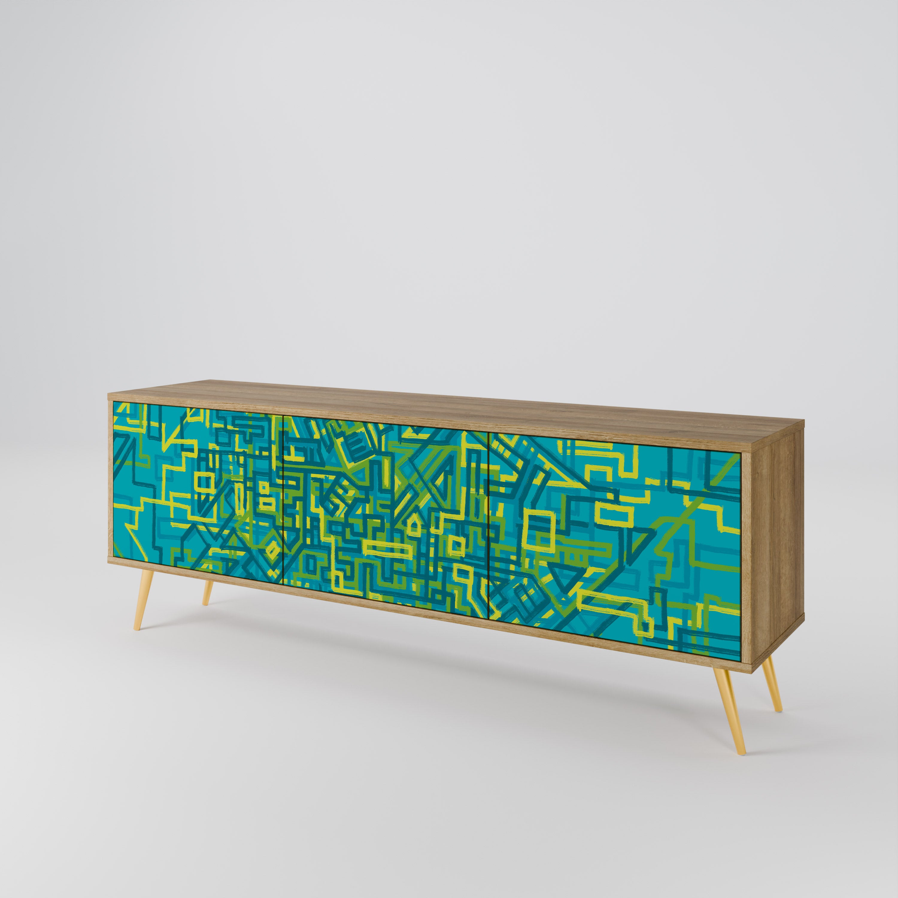 NOSTALGIC MEMORIES 3-Door TV Cabinet