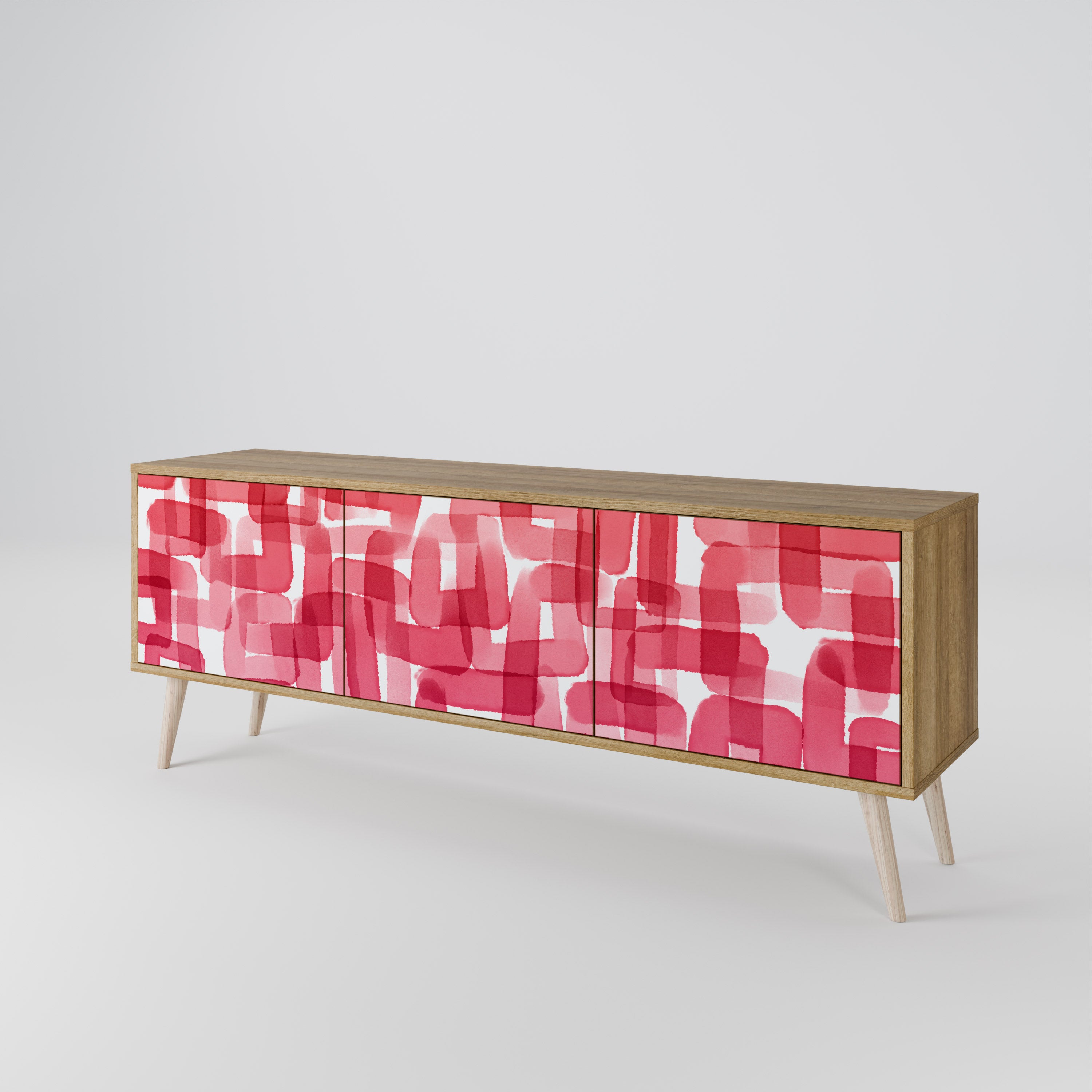 KALEIDOSCOPIC CUBISM 3-Door TV Cabinet