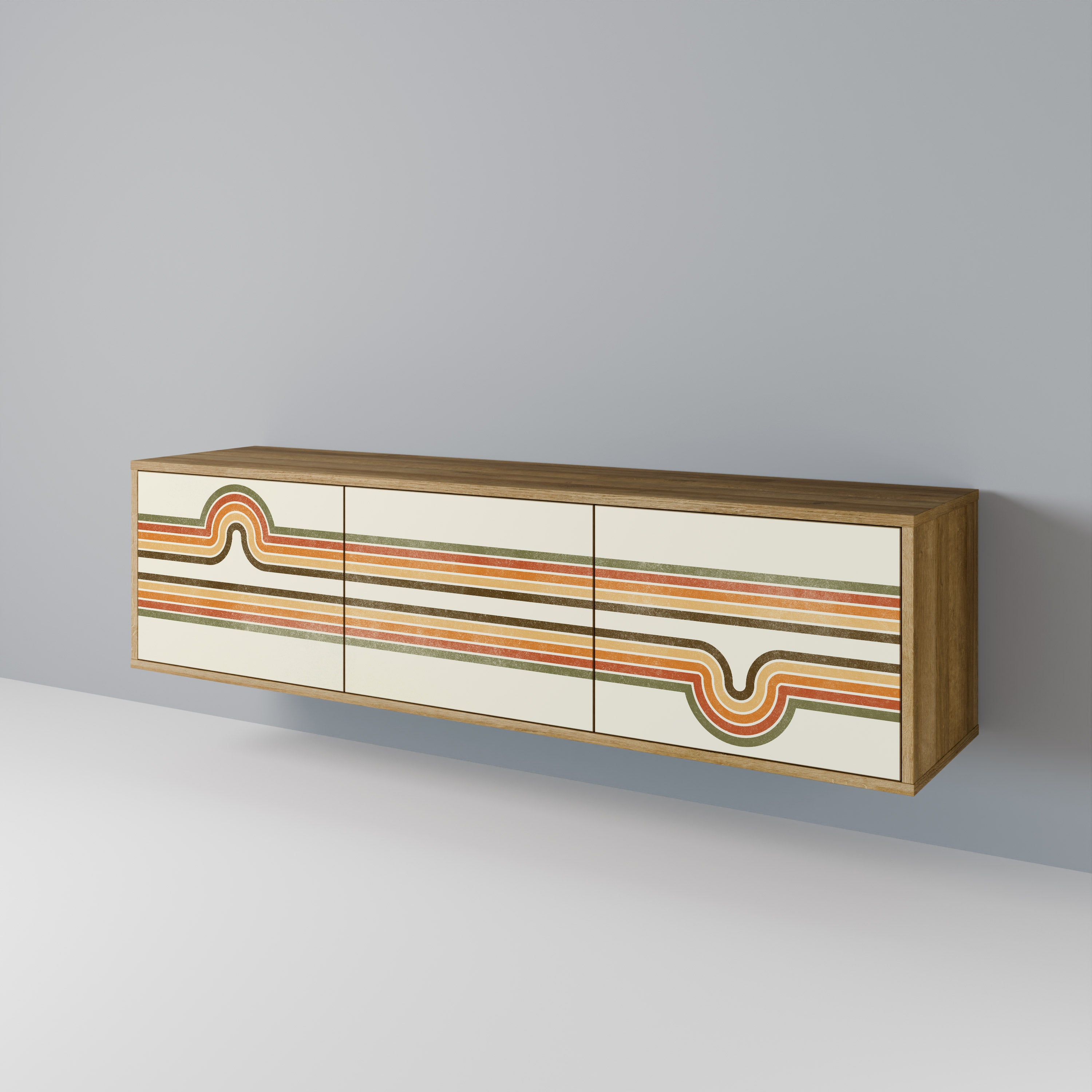 EXCEPTIONAL STREAM 3-Door TV Cabinet