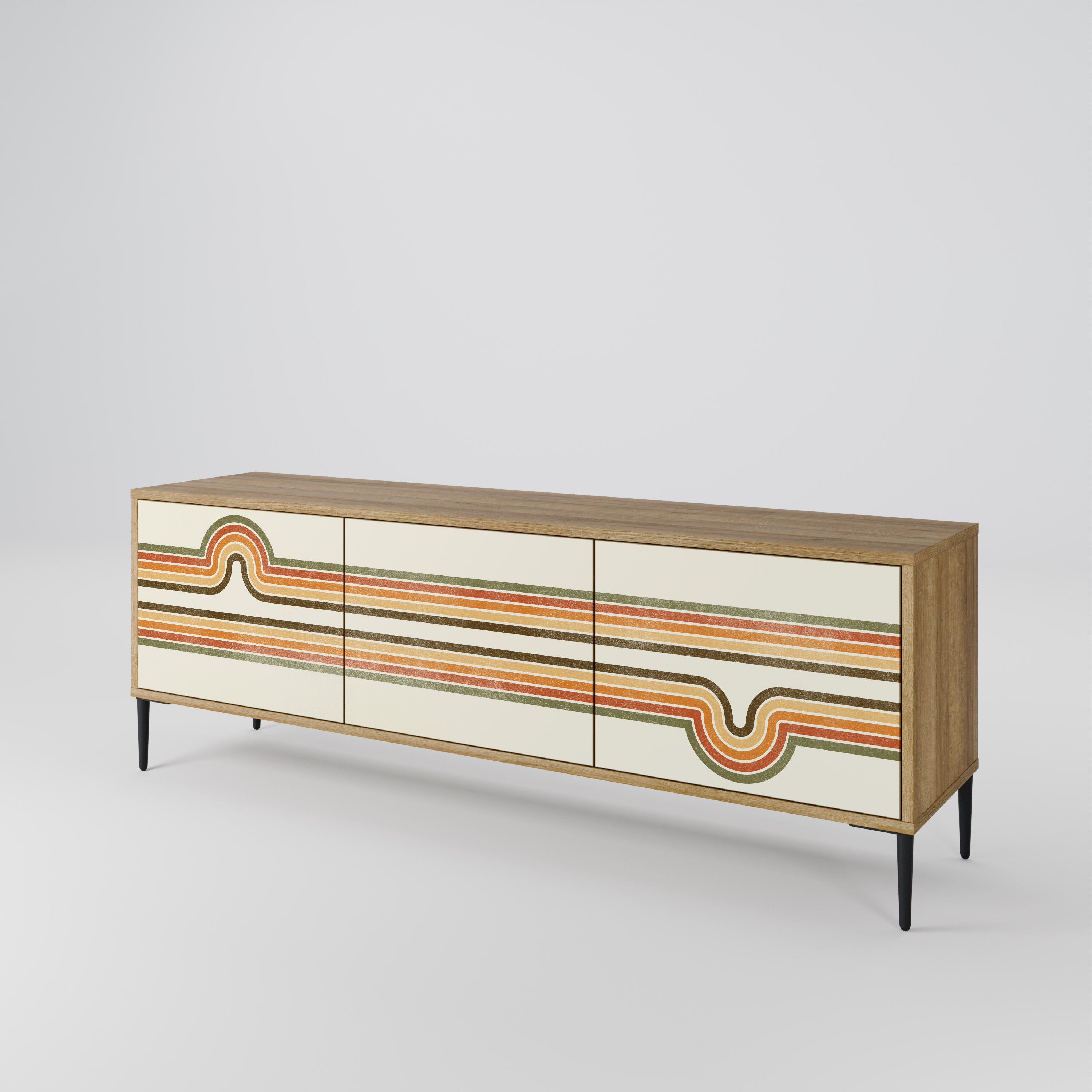 EXCEPTIONAL STREAM 3-Door TV Cabinet
