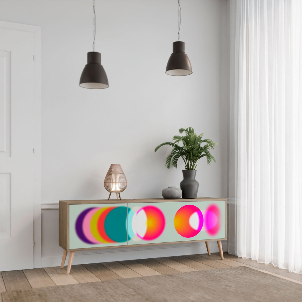 SYMPHONY OF COLORS Τρίθυρη βάση τηλεόρασης σε εφέ δρυός