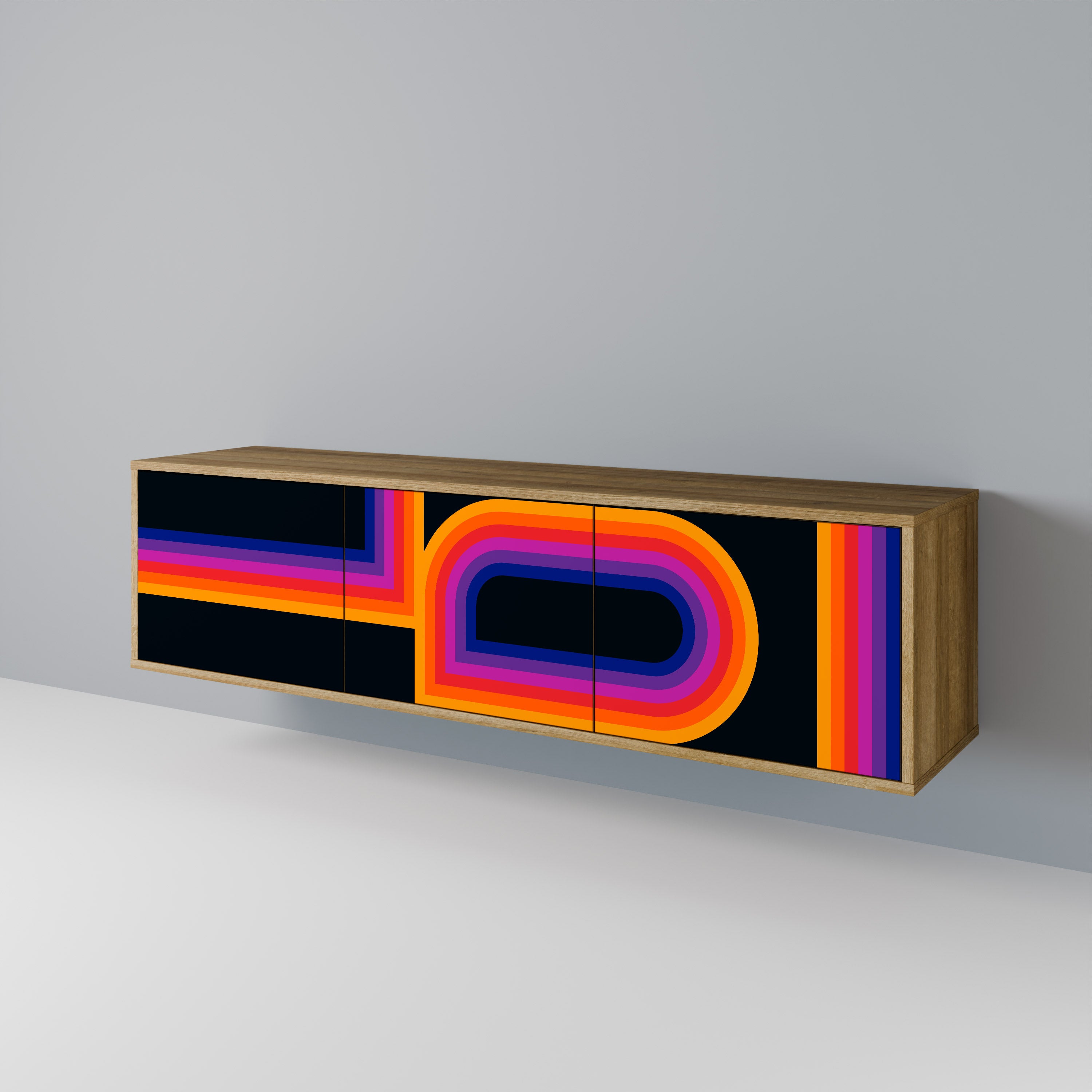 BLINDED BY THE LIGHTS 3-Door TV Cabinet