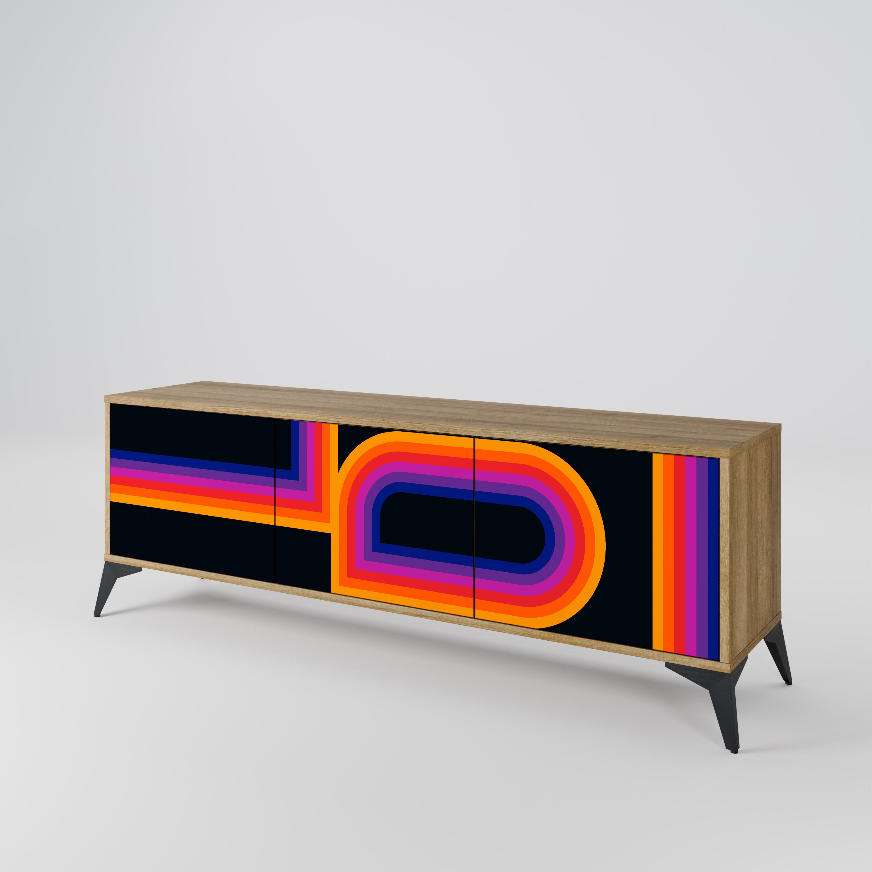 BLINDED BY THE LIGHTS 3-Door TV Cabinet