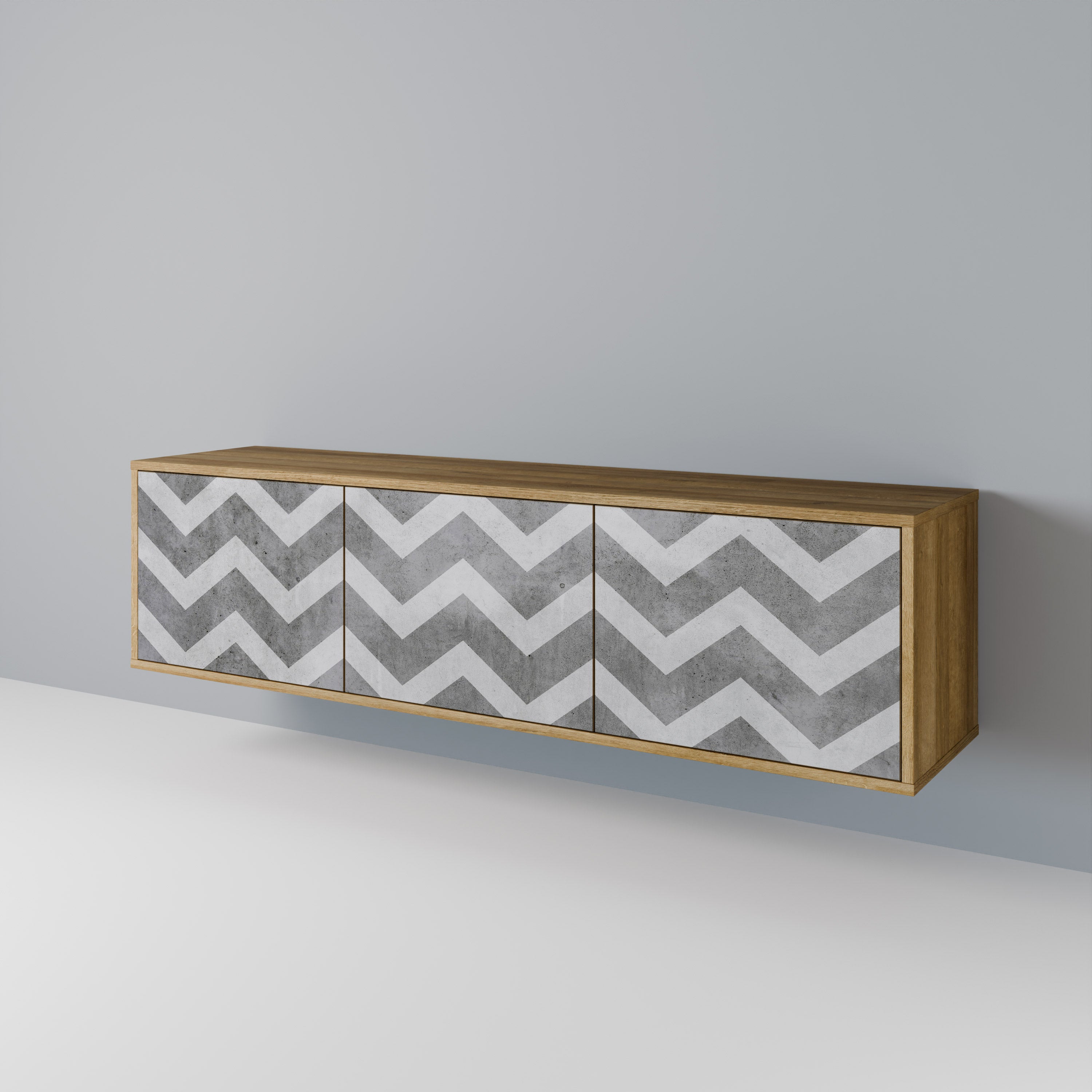 TOUGH ZIG ZAG 3-Door TV Cabinet
