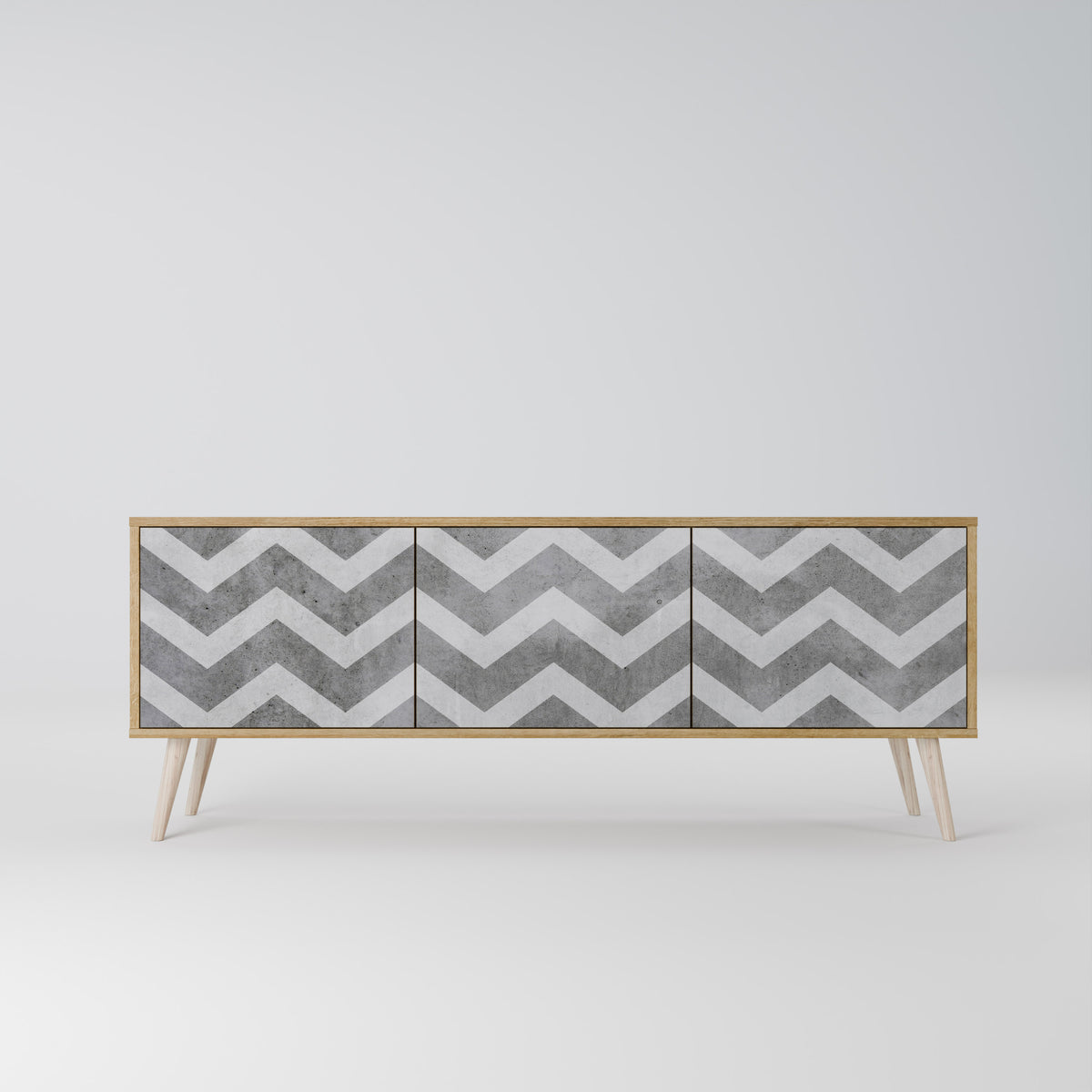 TOUGH ZIG ZAG 3-Door TV Cabinet